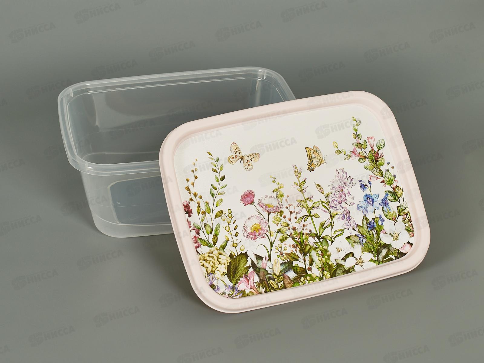 Контейнер 1,5л &quotЦветущий луг&quot прямоуг св-роз 223111007/01 *24