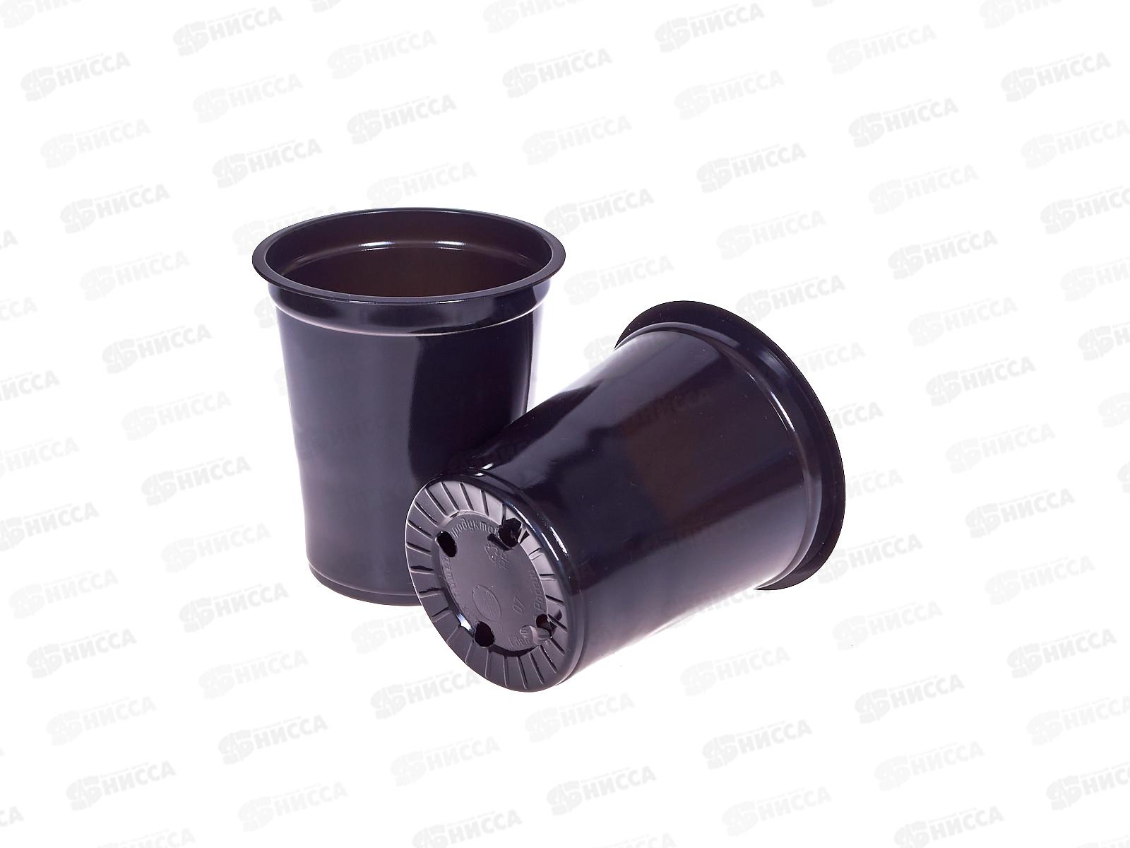 Емкость для рассады 4отвестия 400мл черные *25/700