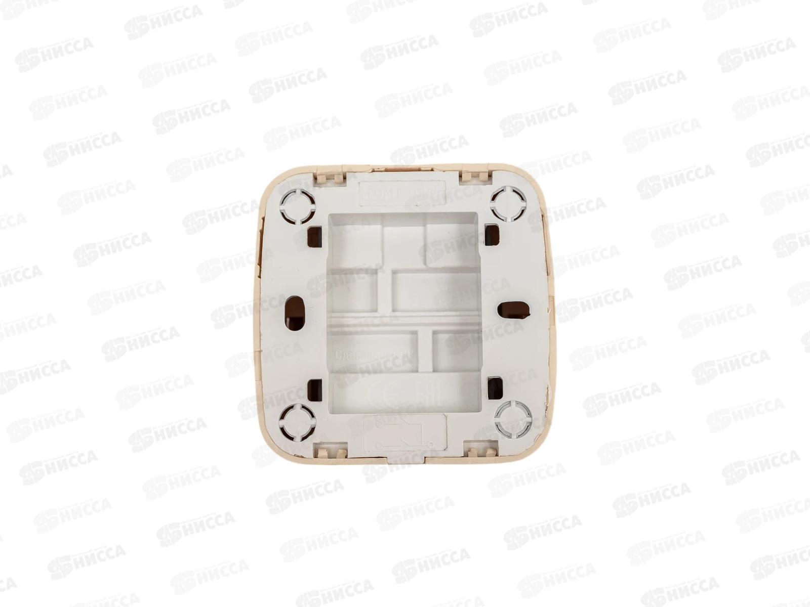 Выключатель открытая установка 2клавиши IP20 10А, сл.кость, с подсветкой, &quotДача&quot, 0017 *10/100