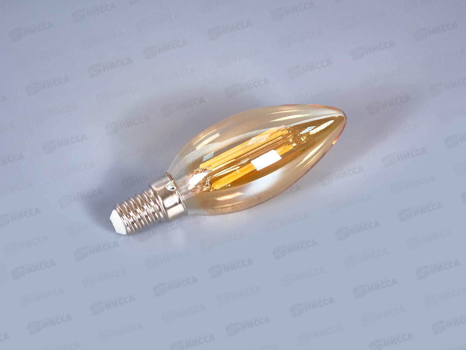 Лампа светодиодная &quotВинтаж&quot золотистая FС37,  7Вт, 2700К, E14 *10/100