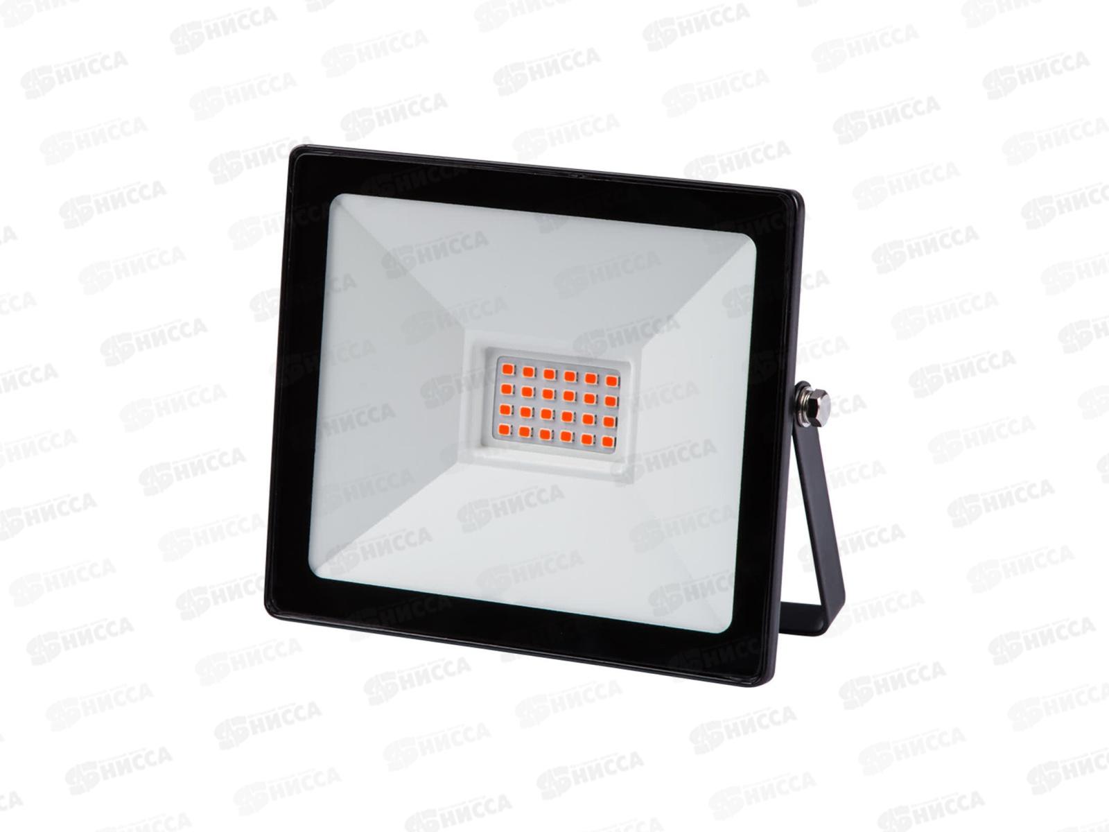 Прожектор светодиодный СДО-04-030Н-К (красный свет) 30 Вт, IP65, черный *24