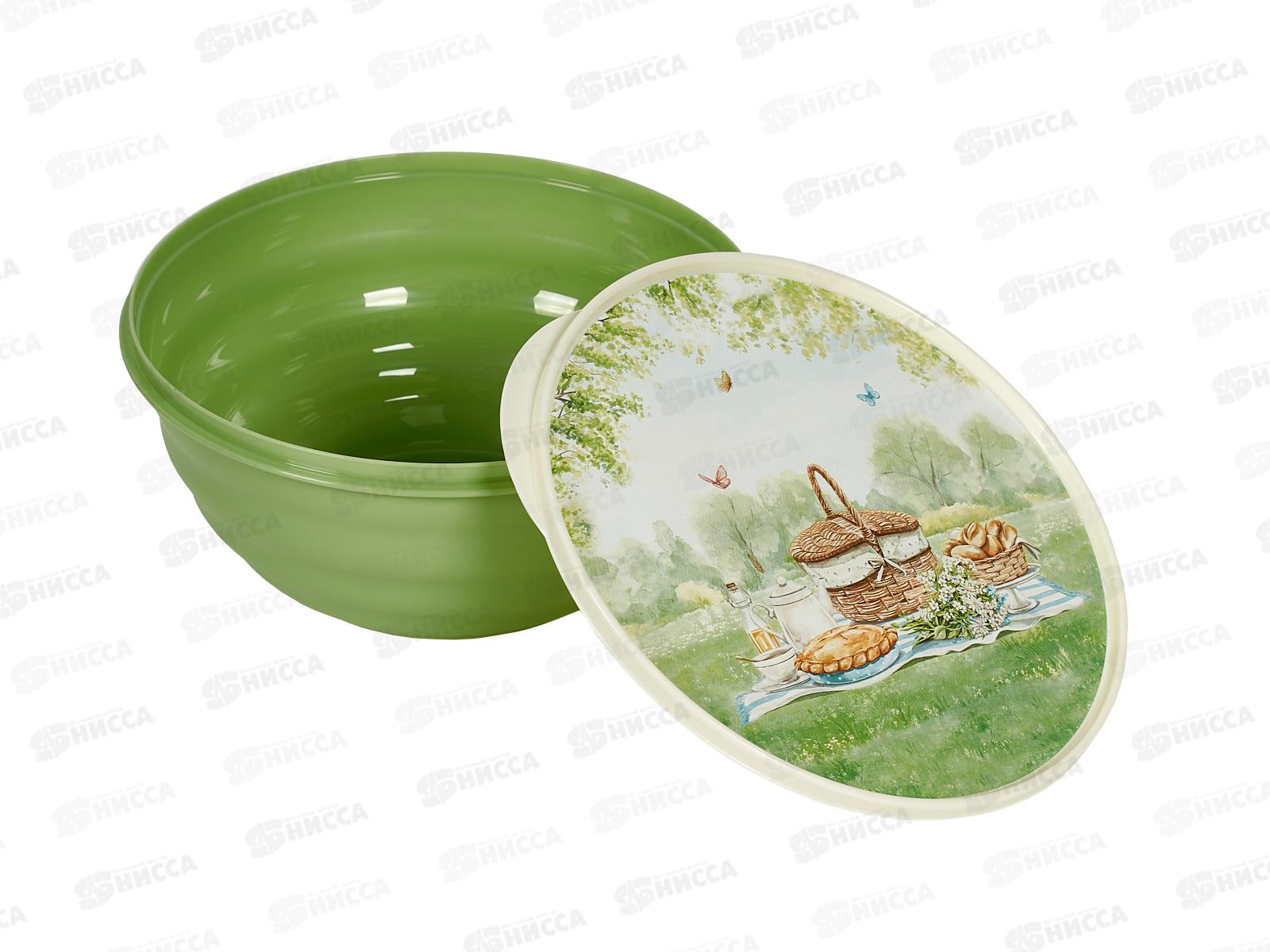 Миска 2,1л Latina с/к с декором Зеленый 222126418/08 *18