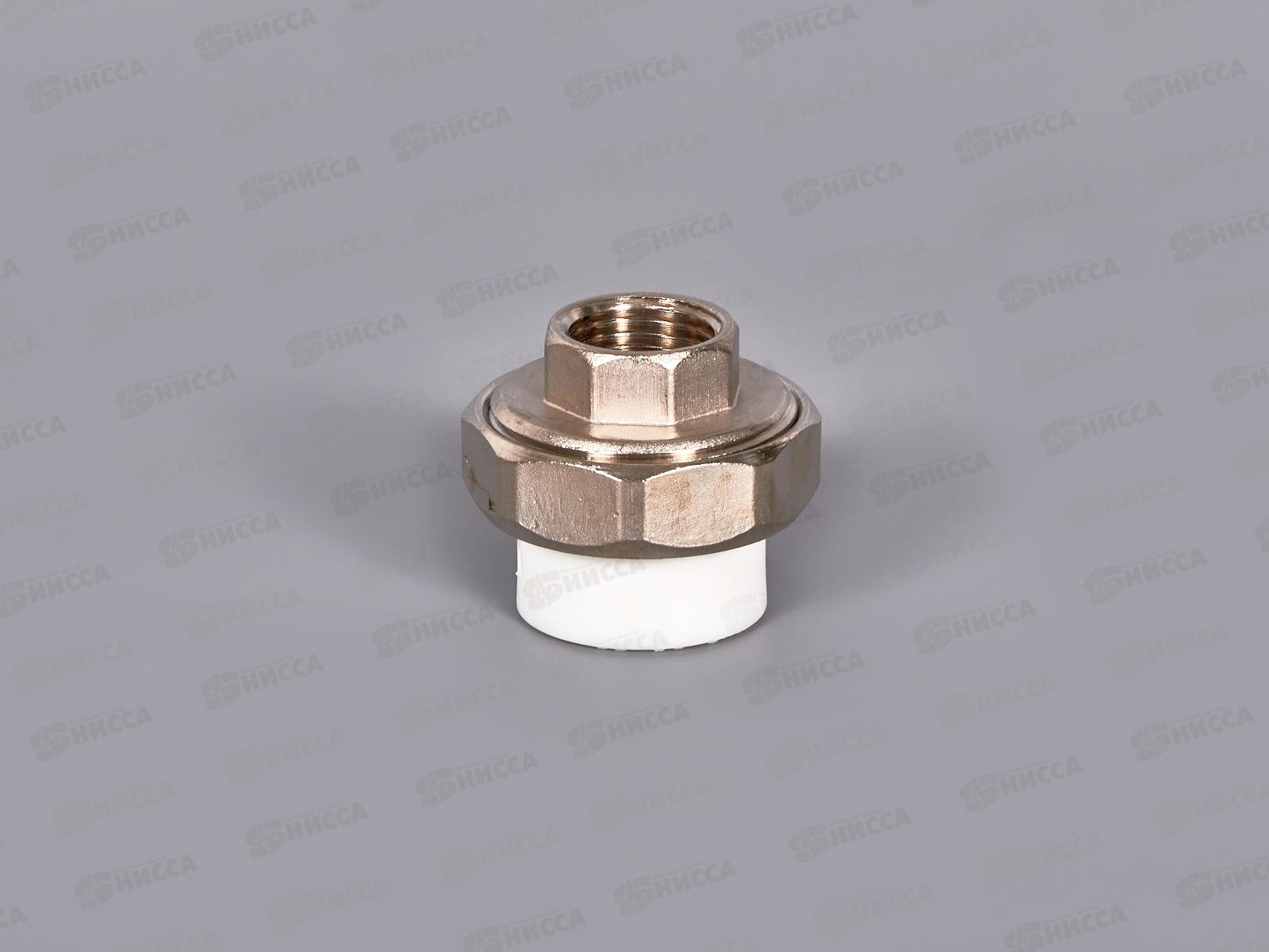 Муфта разъемная PP-R ЭКО 25*1/2&quot вн.резьба, белый, Jakko *20/80