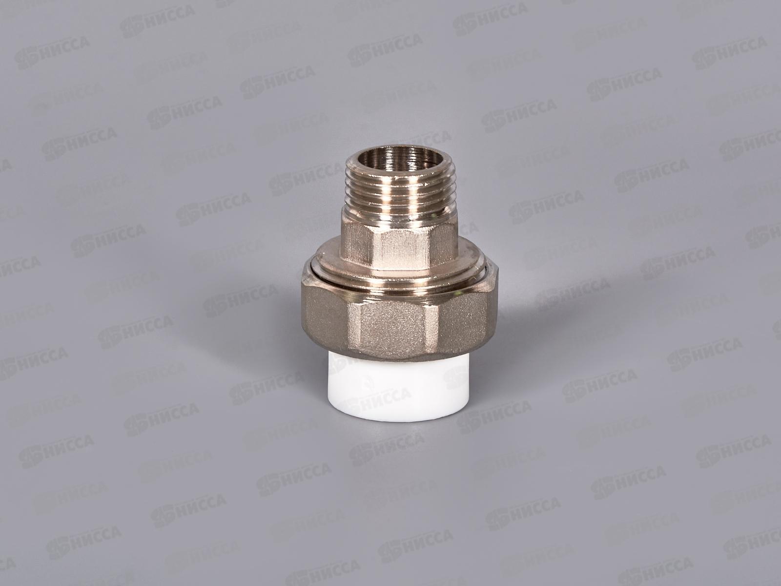 Муфта разъемная PP-R ЭКО 20*1/2&quot нар.резьба, белый, Jakko *30/150