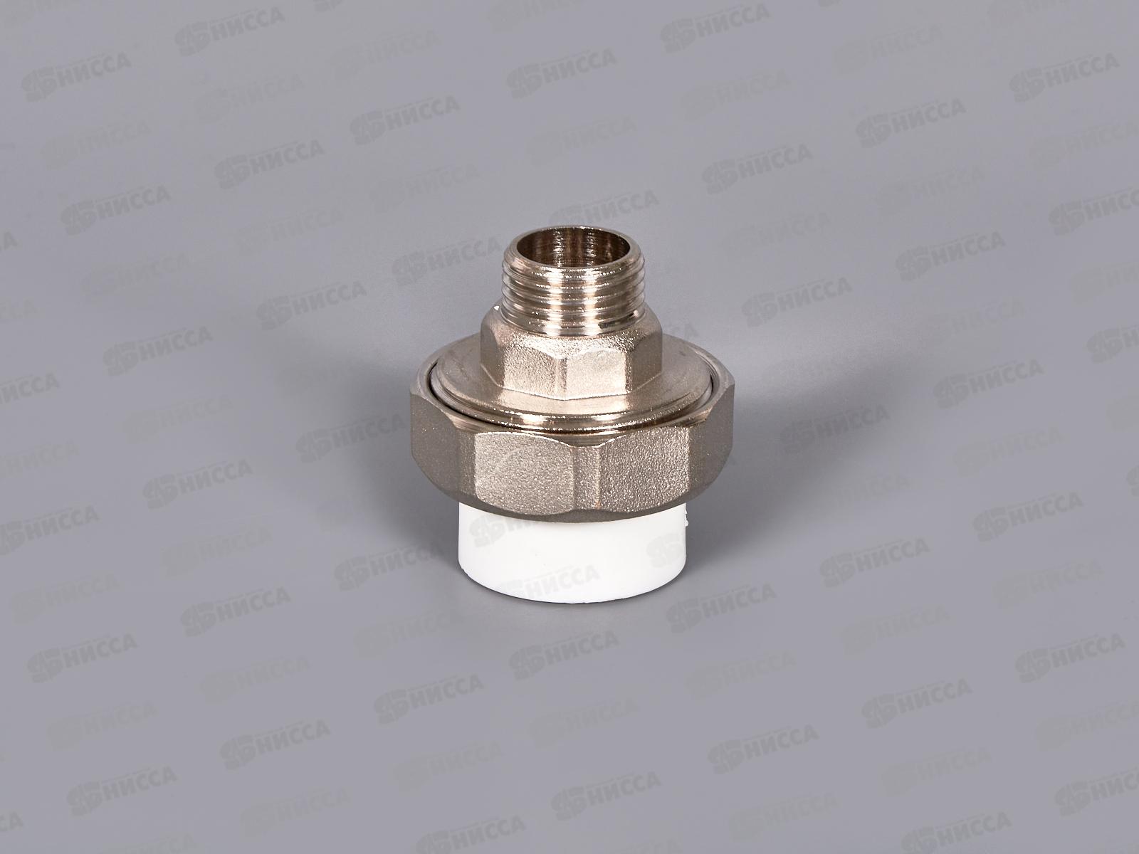 Муфта разъемная PP-R ЭКО 25*1/2&quot нар.резьба, белый, Jakko *30/150