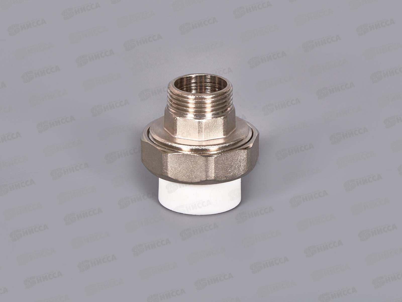 Муфта разъемная PP-R ЭКО 25*3/4&quot нар.резьба, белый, Jakko *20/180