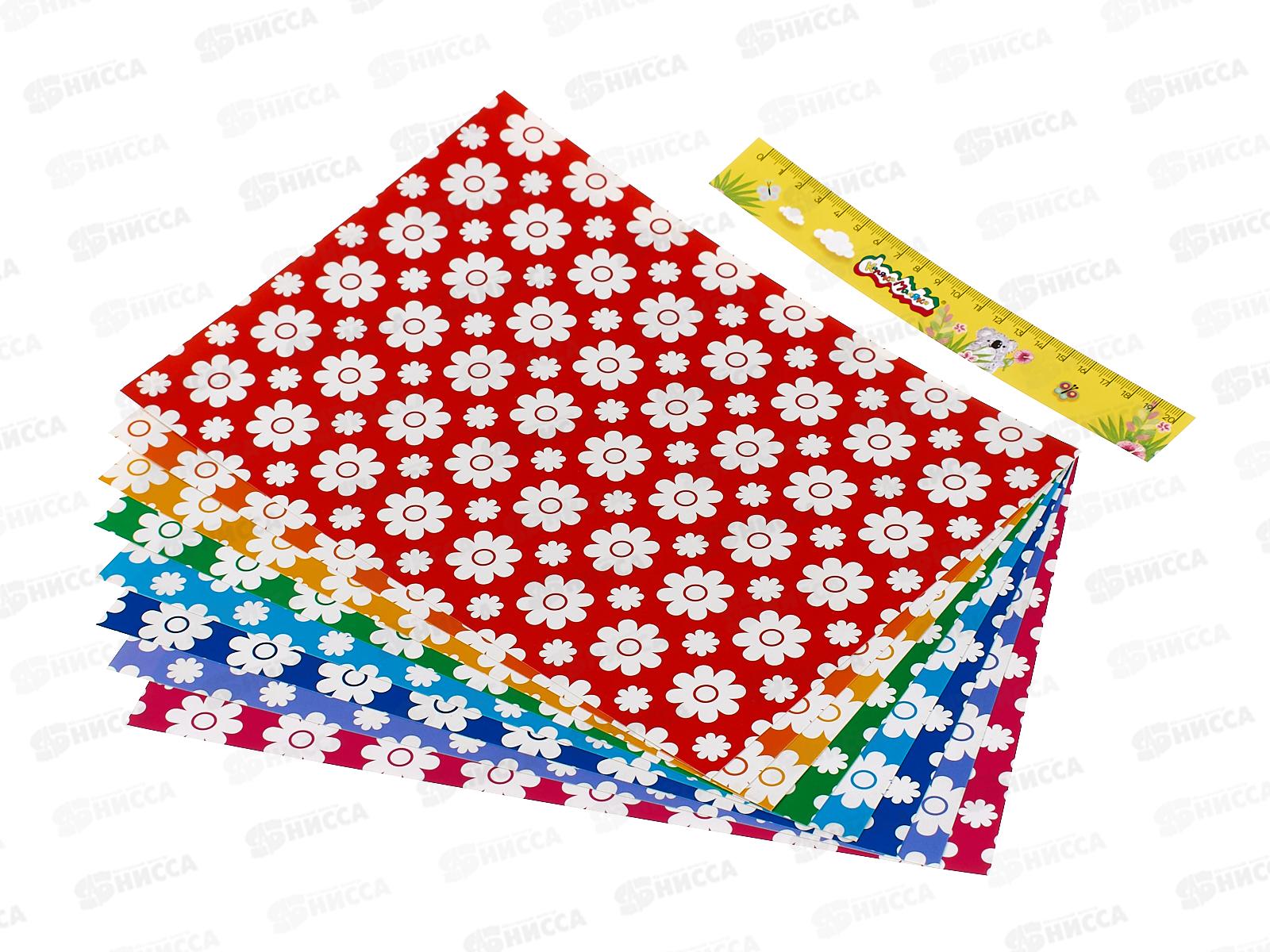 Картон узорн. А4 8л 8цв Каляка-Маляка, Цветочки мел., КЦУКМ-Ц *50