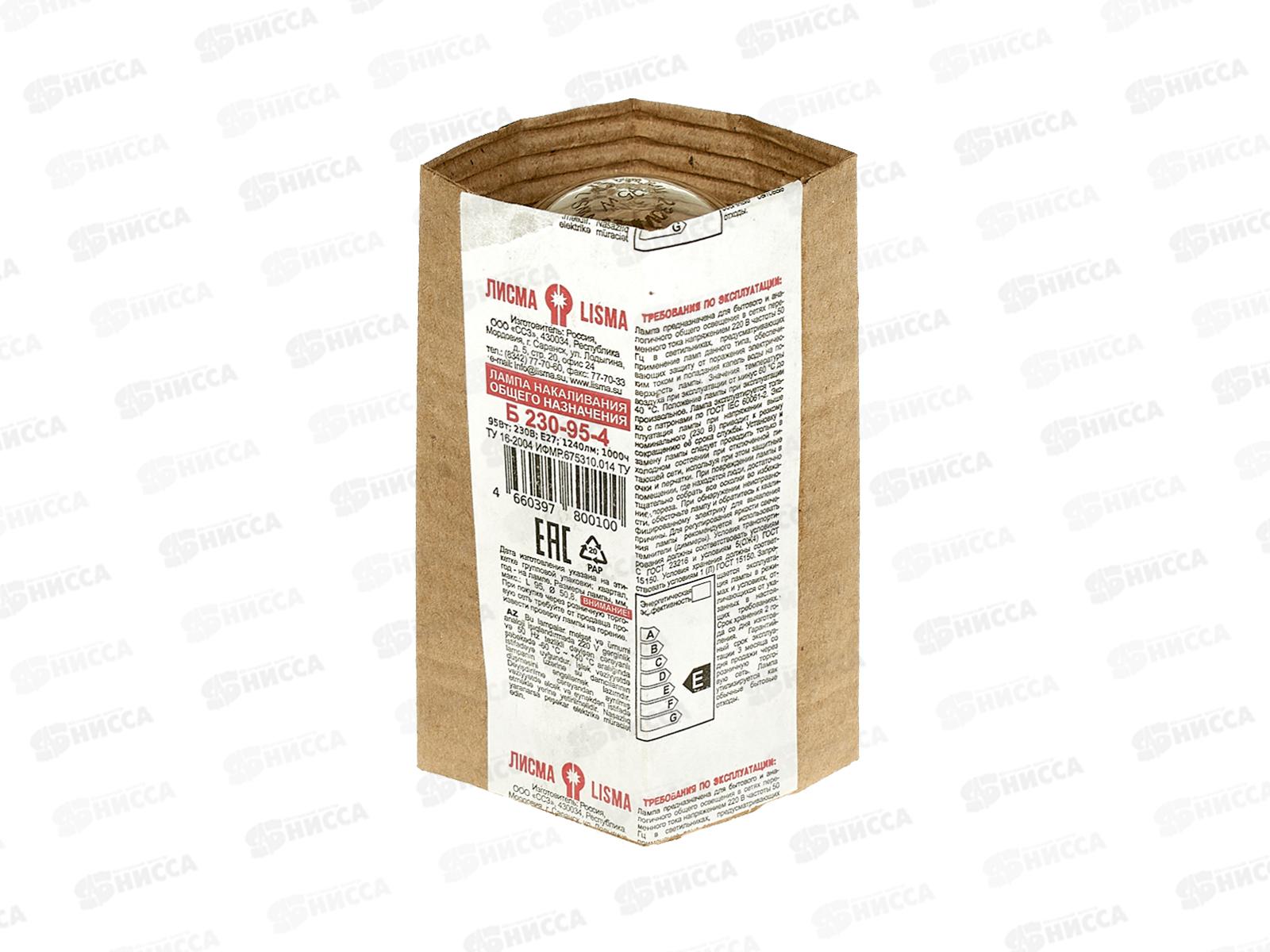 Электрическая лампочка  95 Вт E27 Брест, 0016 *100