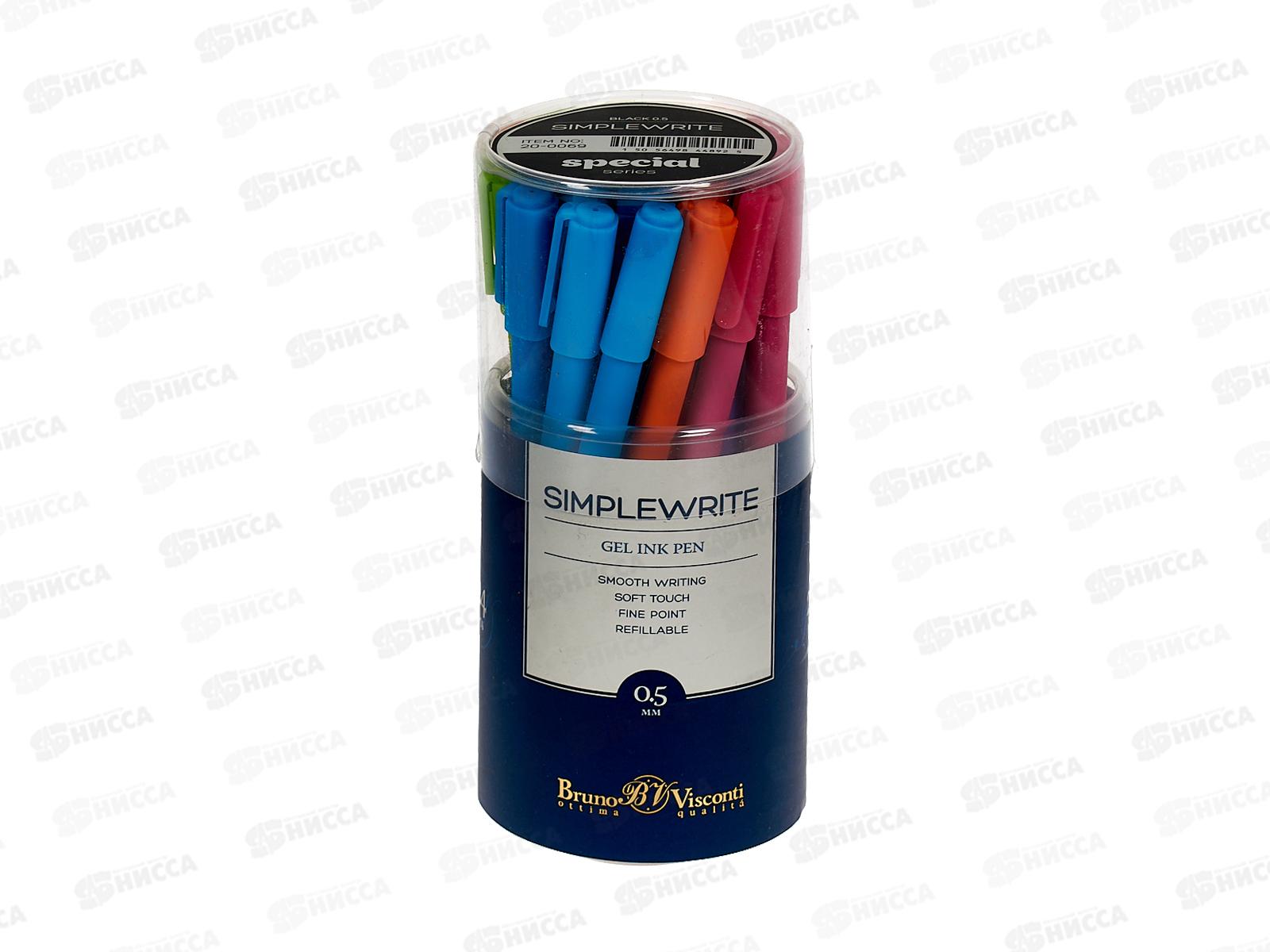 Ручка гел. SimpleWrite Special  0,5мм, черн.,20-0069 *24