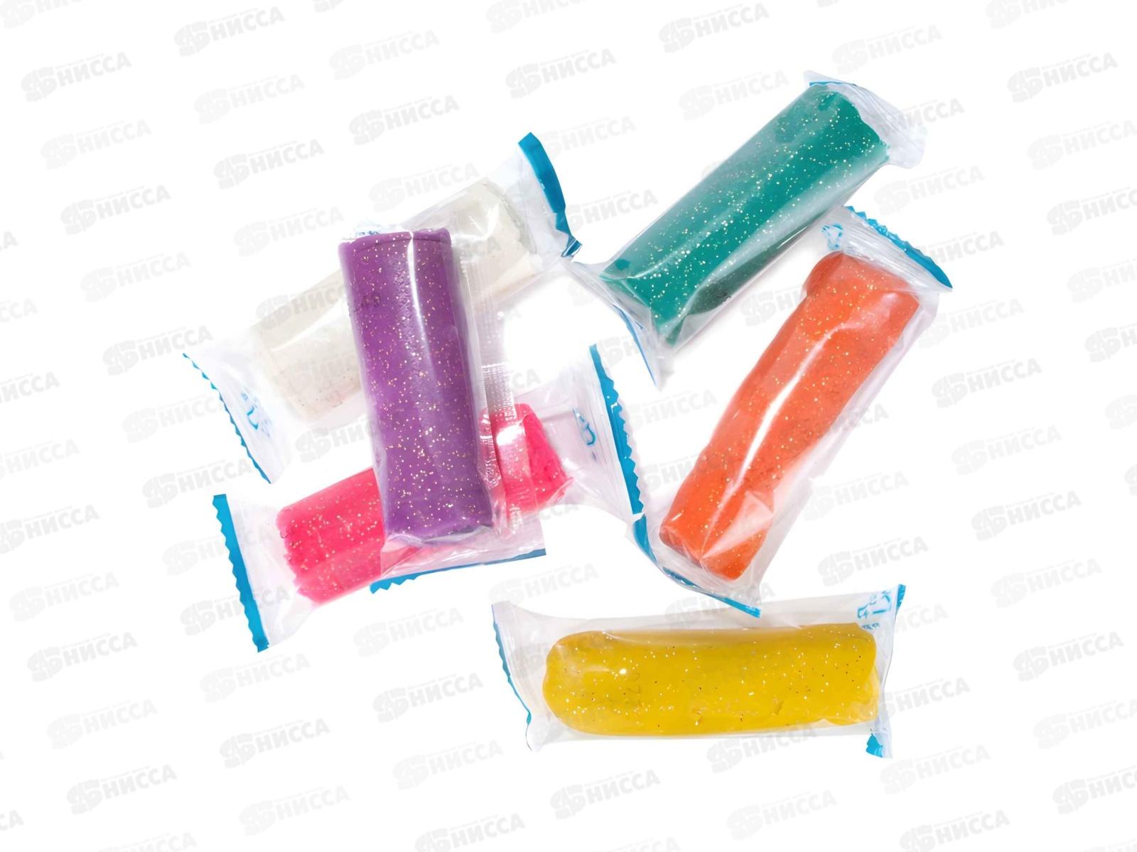 Набор для детской лепки &quotТесто-пластилин&quot 6 цветов с блёстками, TA1091