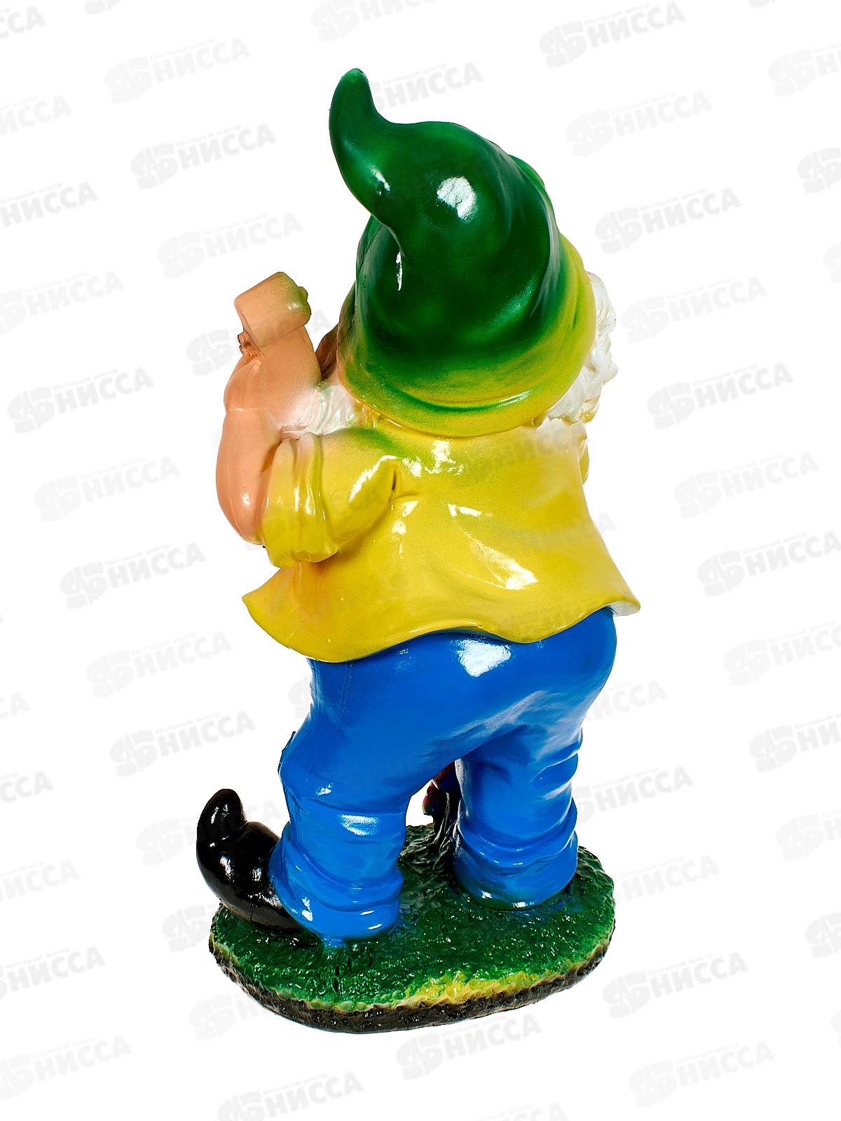 Фигура садовая из гипса &quotГном с гитарой&quot (510*260мм) арт.422