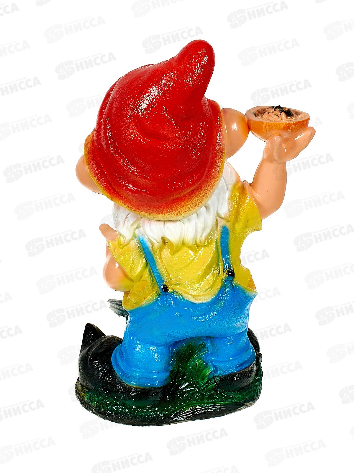 Фигура садовая из гипса &quotГном с уточкой&quot (400*260мм) арт.428