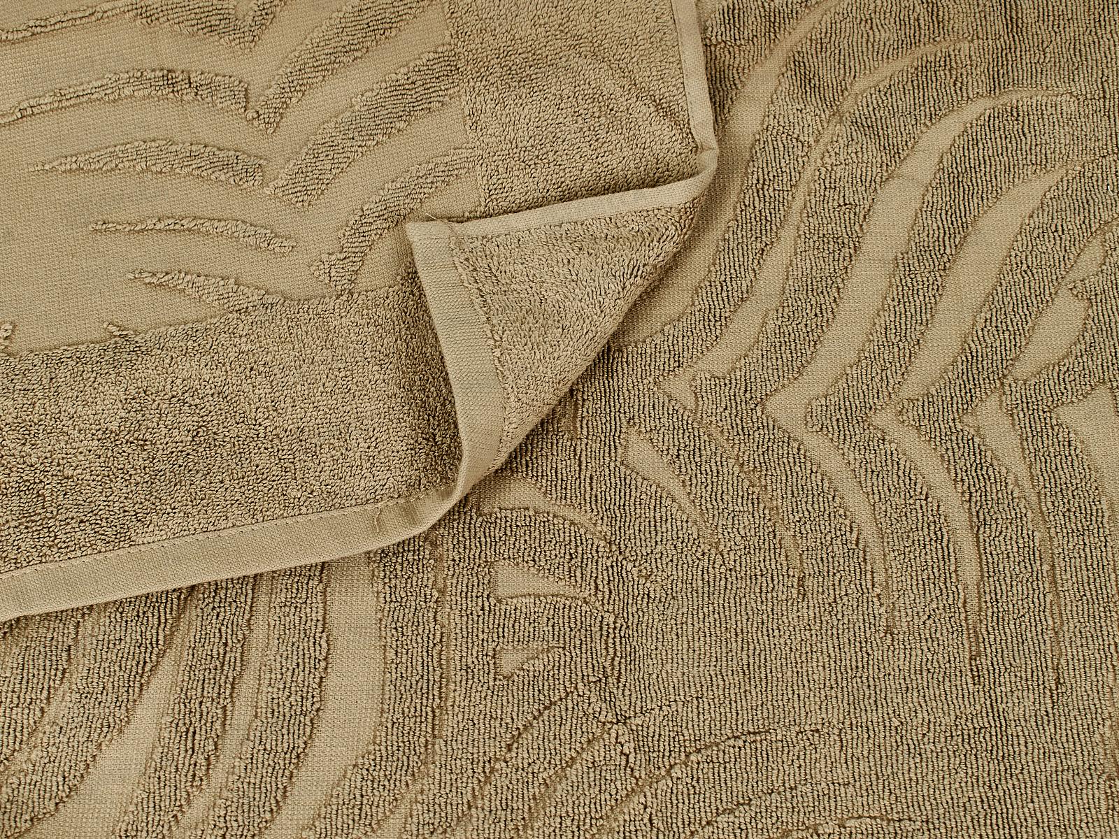 Покрывало махровое декоративное 150*220 Жаккард 04-124 светло-коричнев