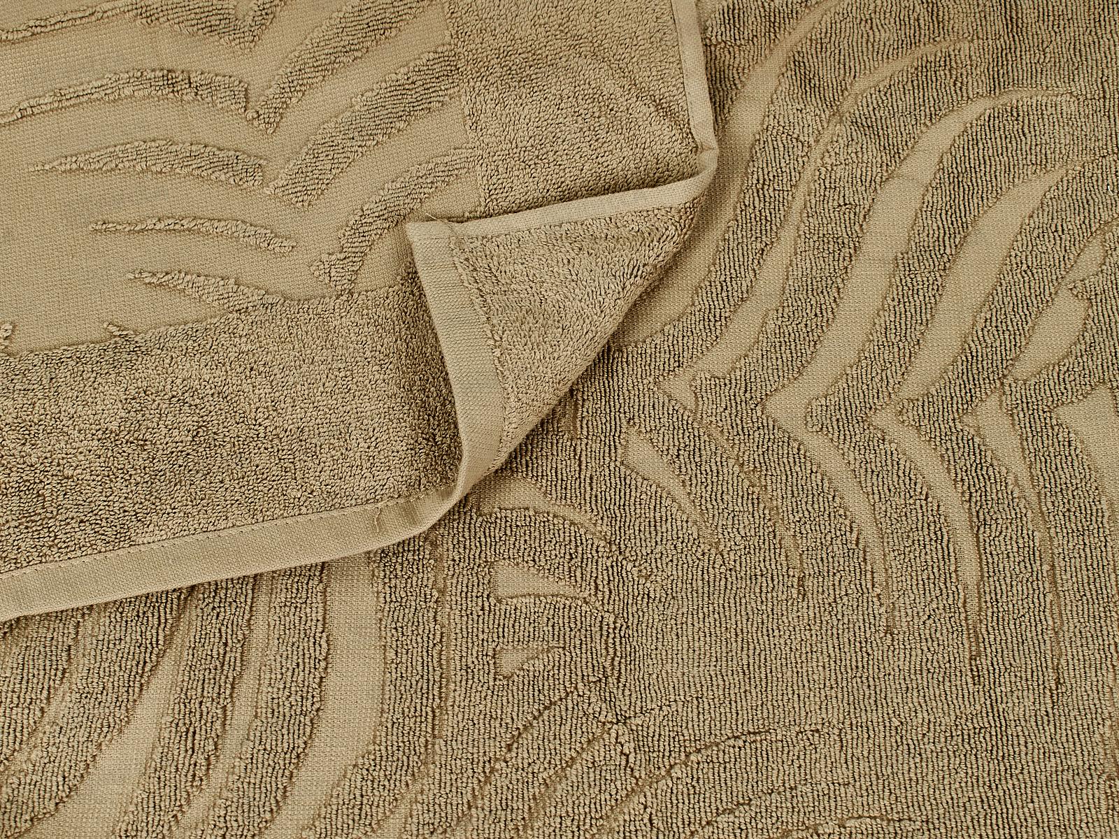 Покрывало махровое декоративное 200*220 Жаккард 04-124 светло-корич