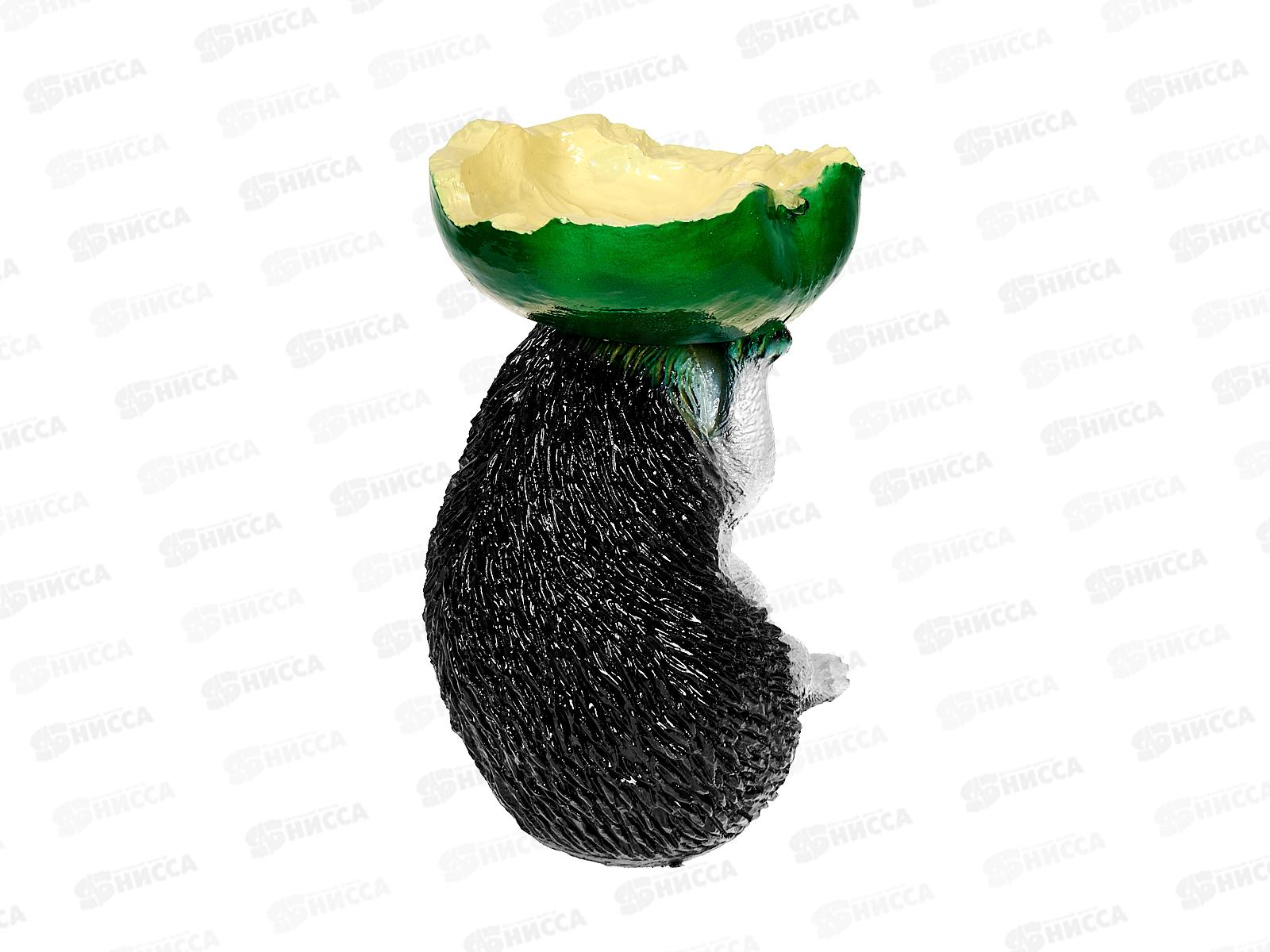 Фигура садовая из гипса &quotЁж с яблоком&quot (230*140мм) арт.5