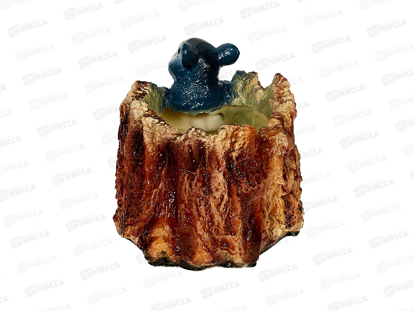 Кашпо &quotМышь на пне маленькое&quot (160*180мм) арт.67