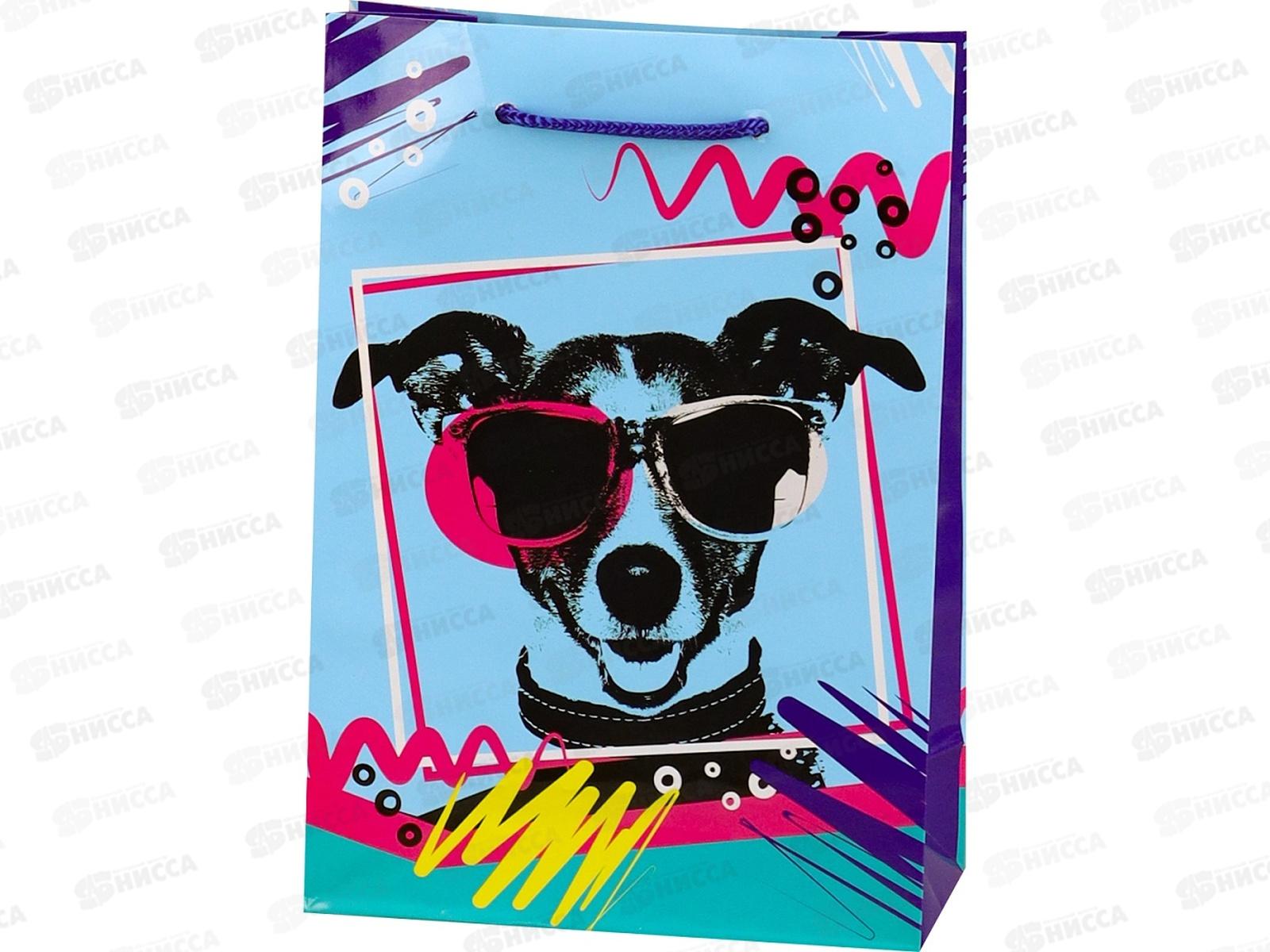 Пакет подарочный MI 14х20х6,5см Модный Джек-Рассел, ПКП-1118 *12