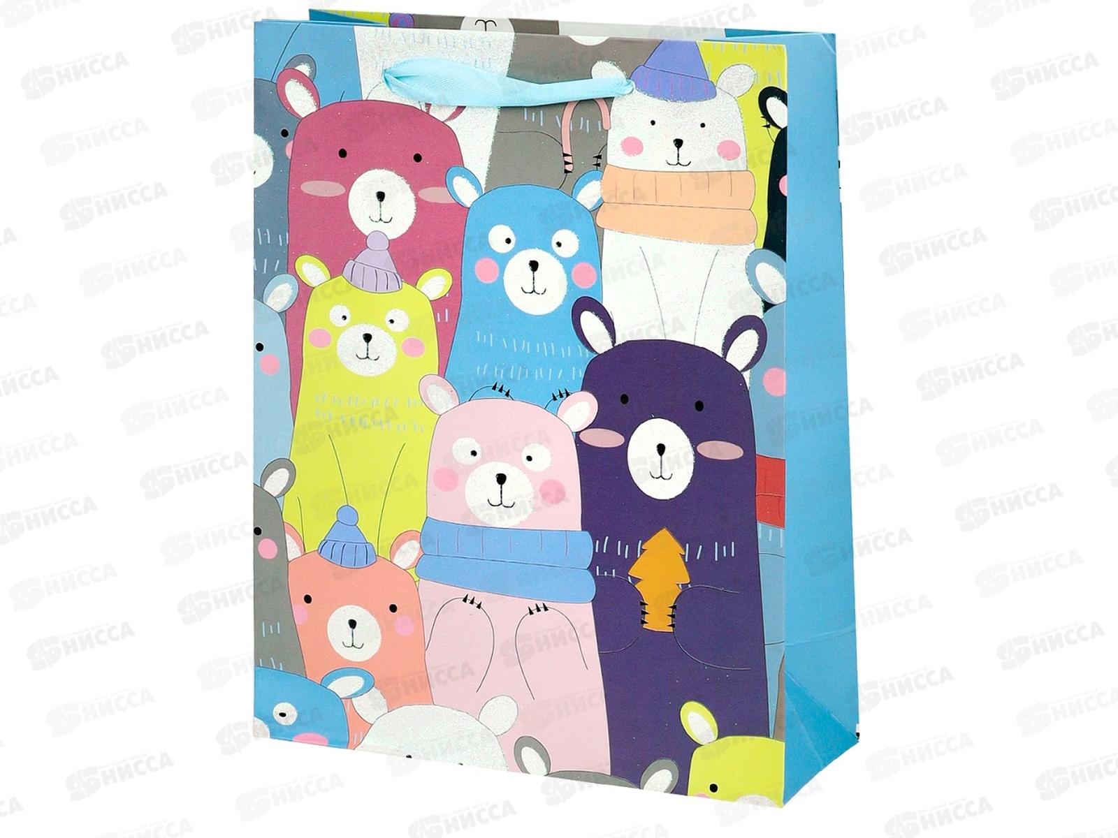 Пакет подарочный MI 18х24х8,5см Милые животные, ППК-2563 *12