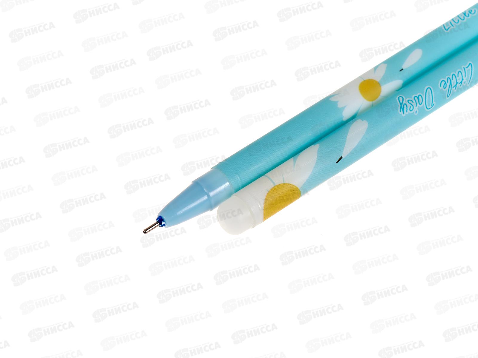 Ручка пишет-стирает BASIR Ромашка синяя, гель, 4115 *12/144/576