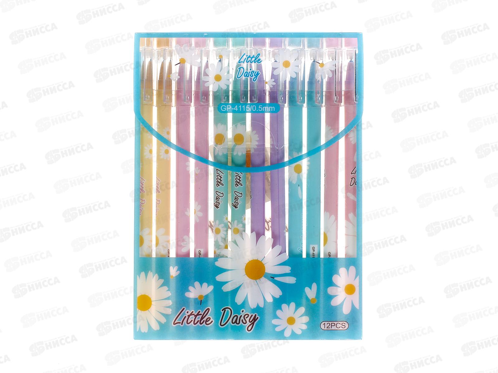 Ручка пишет-стирает BASIR Ромашка синяя, гель, 4115 *12/144/576