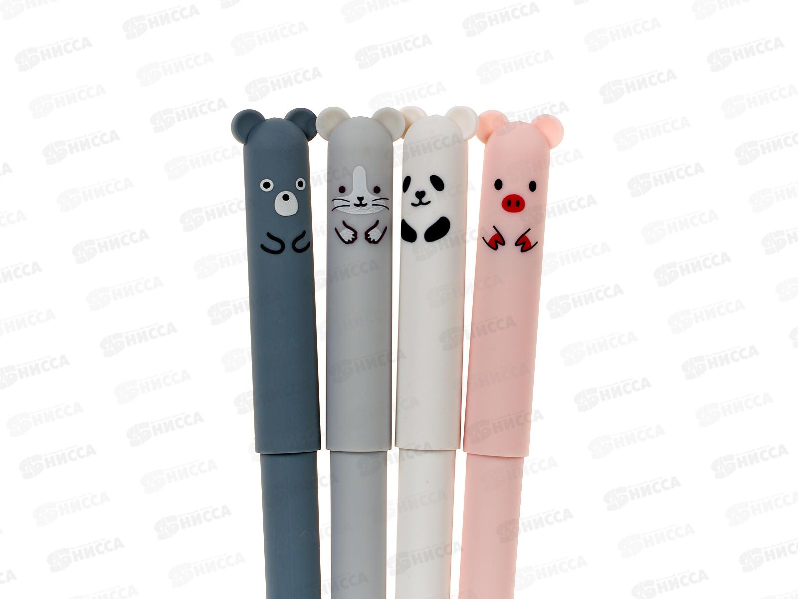 Ручка пишет-стирает BASIR  Животные синяя, гель, MC-7327 *12/144/576