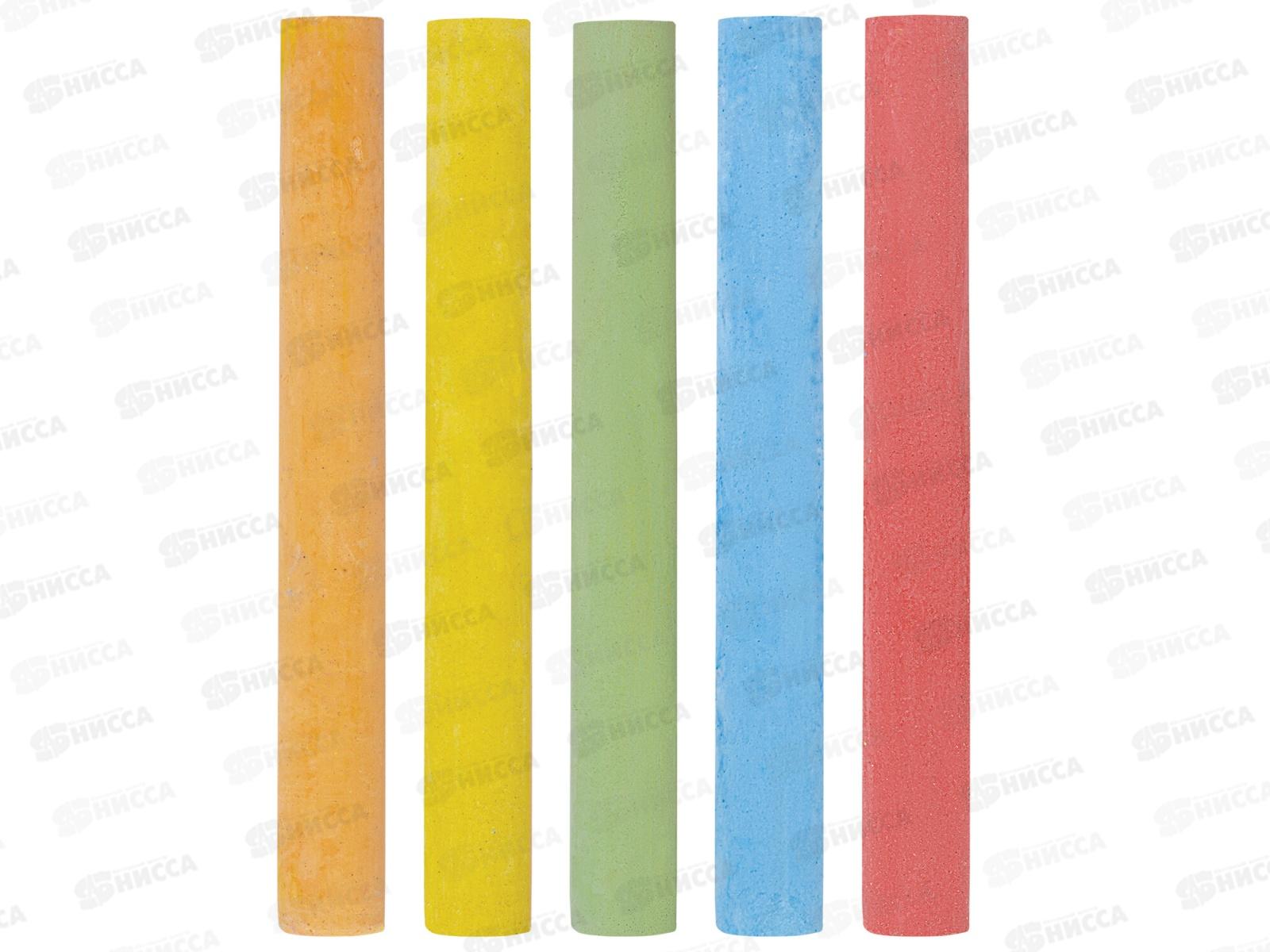 Мел BRAU 10шт. 5цв. круглый, мягкий  272767 *24