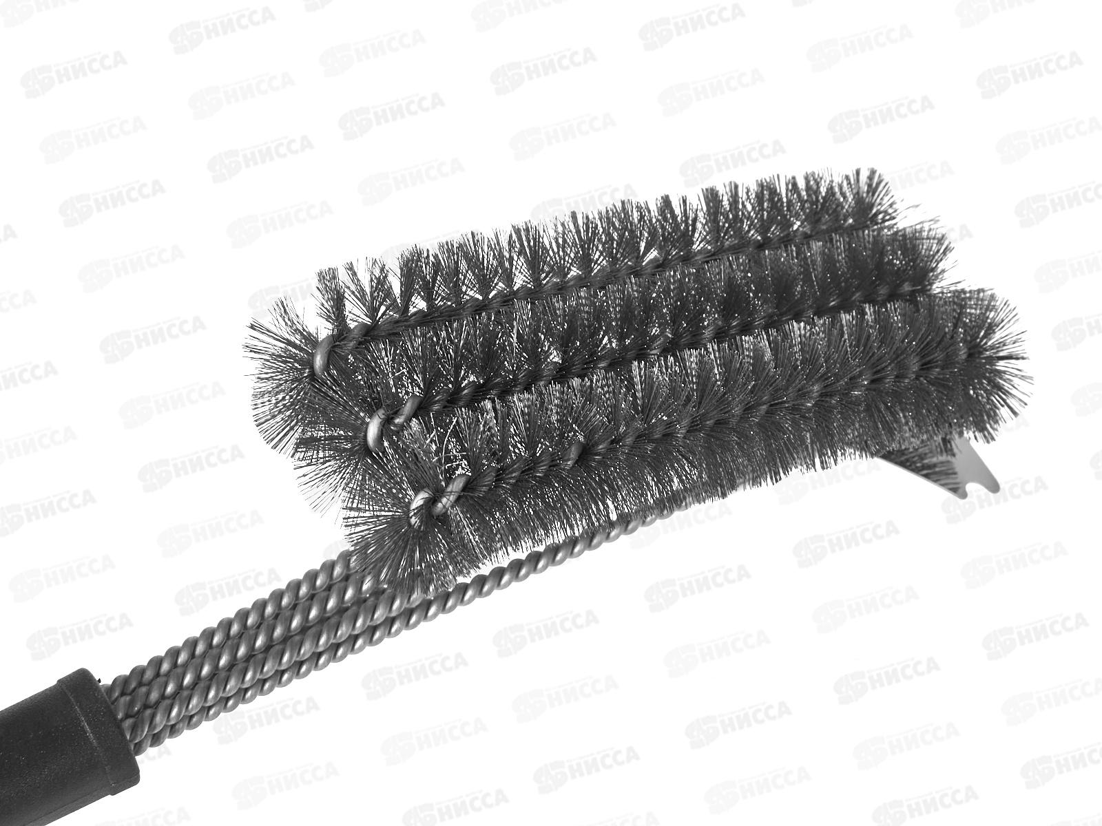 Щетка для чистки гриля 46см усиленная со скребком 666008 *24