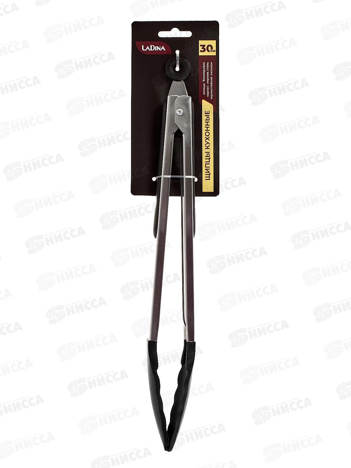 Щипцы кухонные силикон нерж сталь 30см 12511 *24