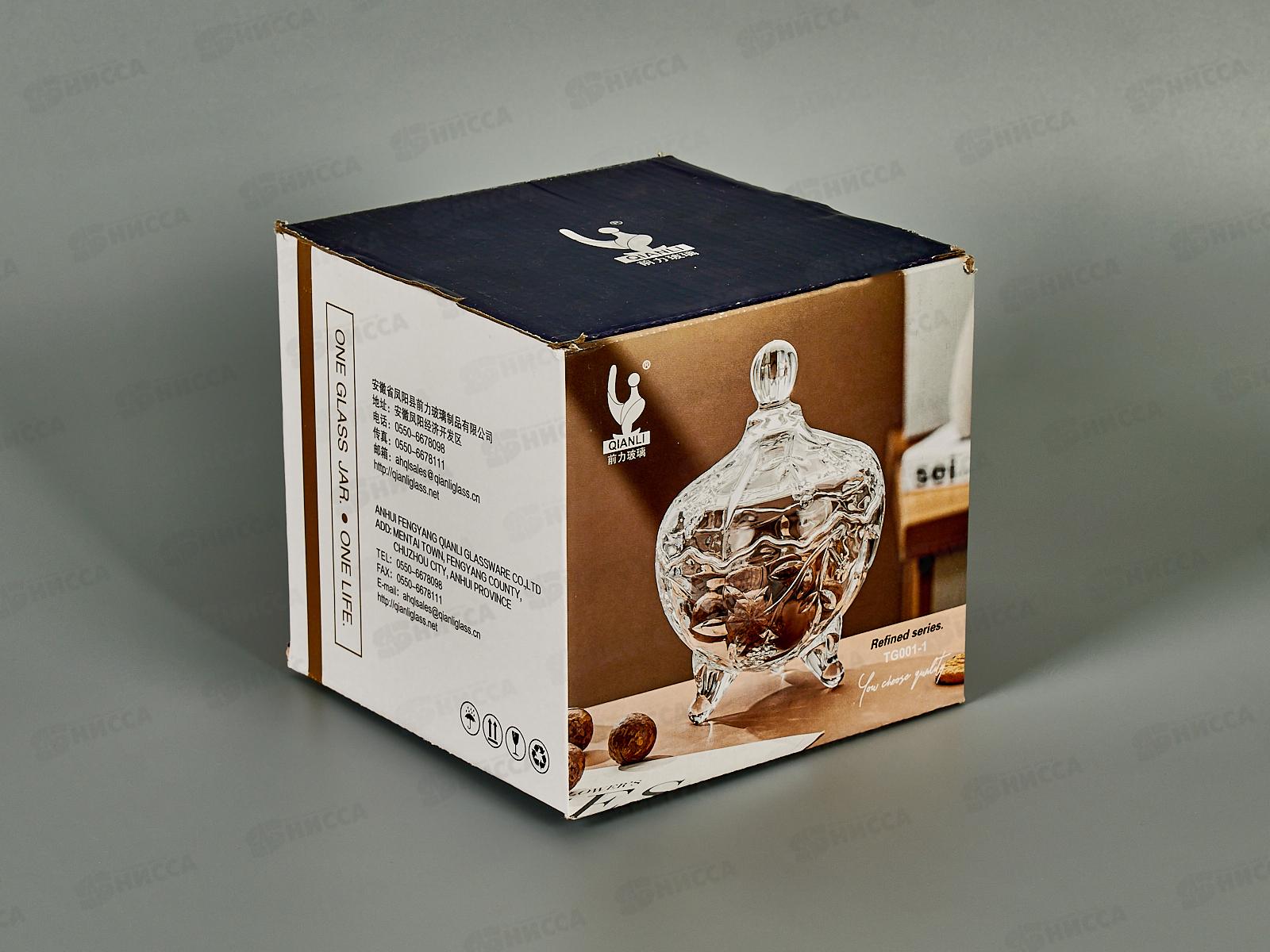 Ваза с крышкой 780гр 202414 *48