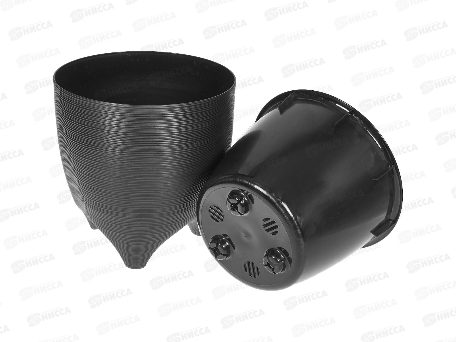 Горшок для цветов Де Коста 2,25л Черный, д.16 н.16  *10