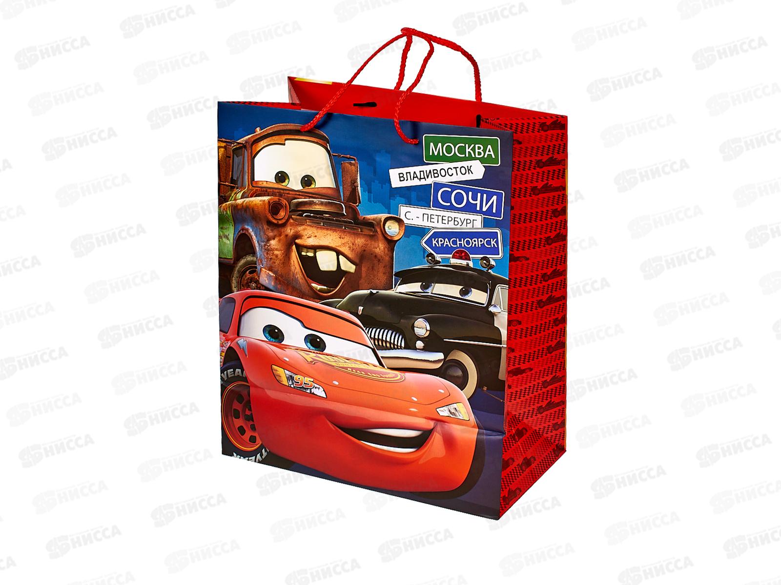 Пакет подарочный 26х33х10см l Матовый Тачки, PL-109943-С, 392951 *12