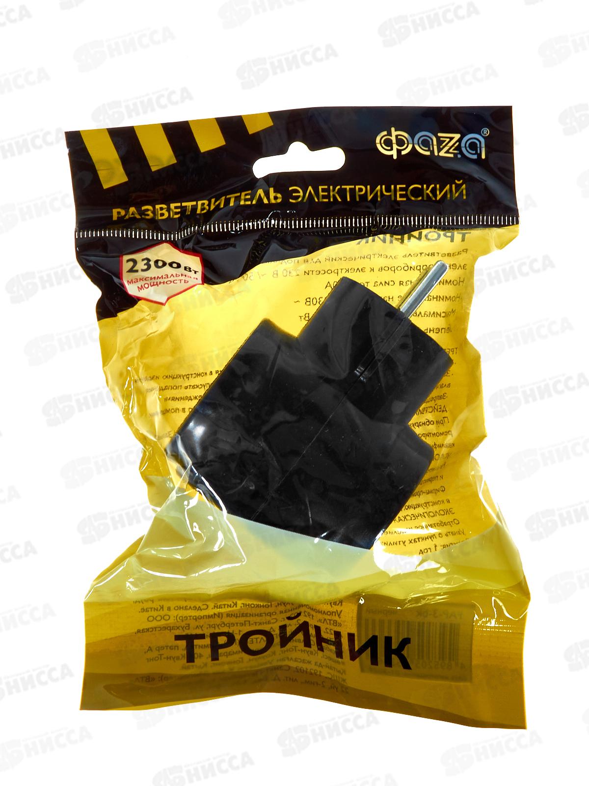 Тройник ФАZA черный, FAP-3-bk *240