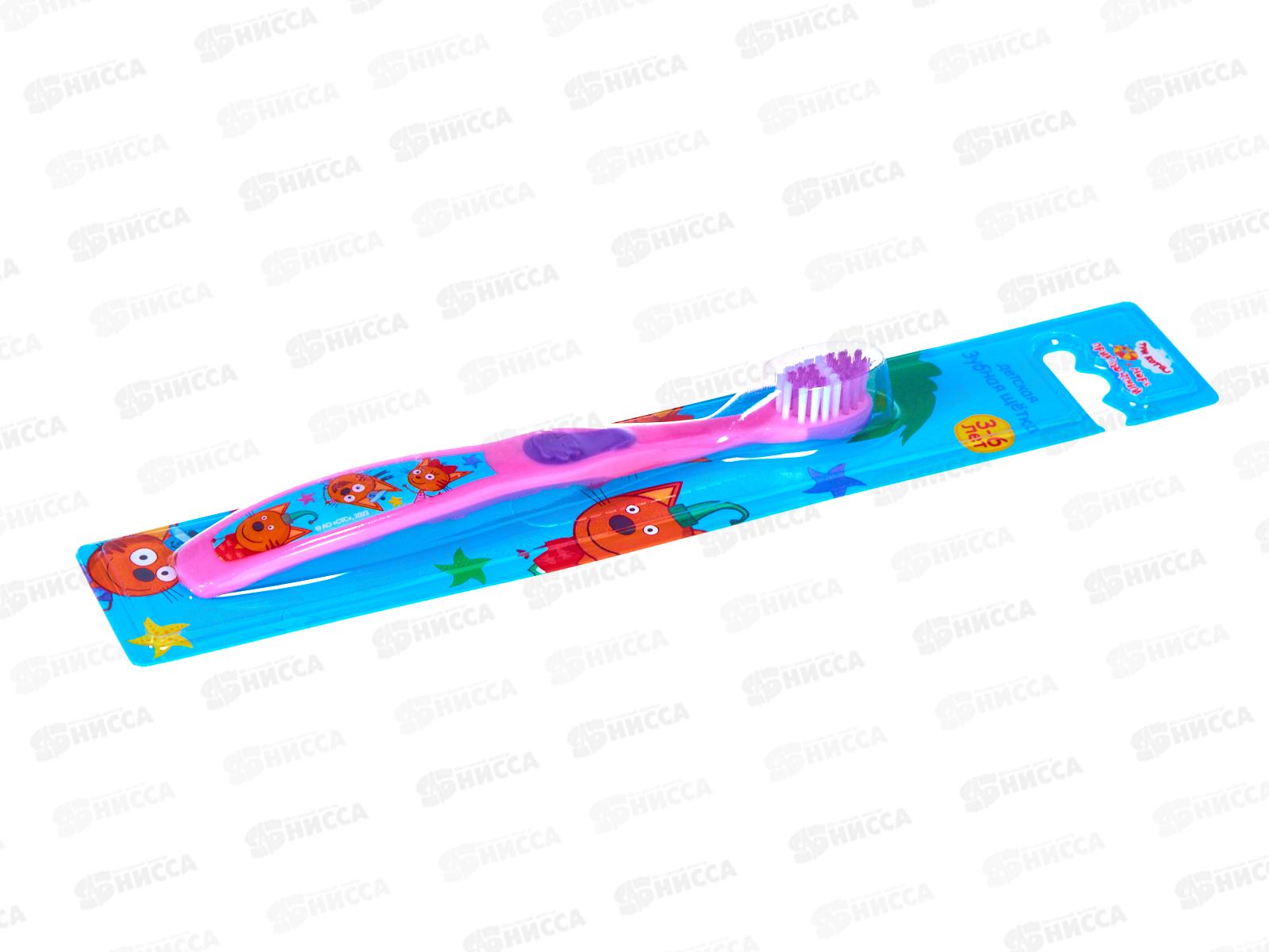 Зубная щетка УМКА MASTER DENT фигурная для детей Три Кота, сиреневая, 93420-ТС *12