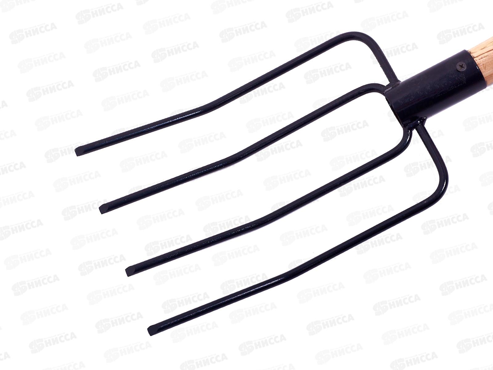 Вилы навозные 4-х рогие сварные порошок с дер черенком  *5