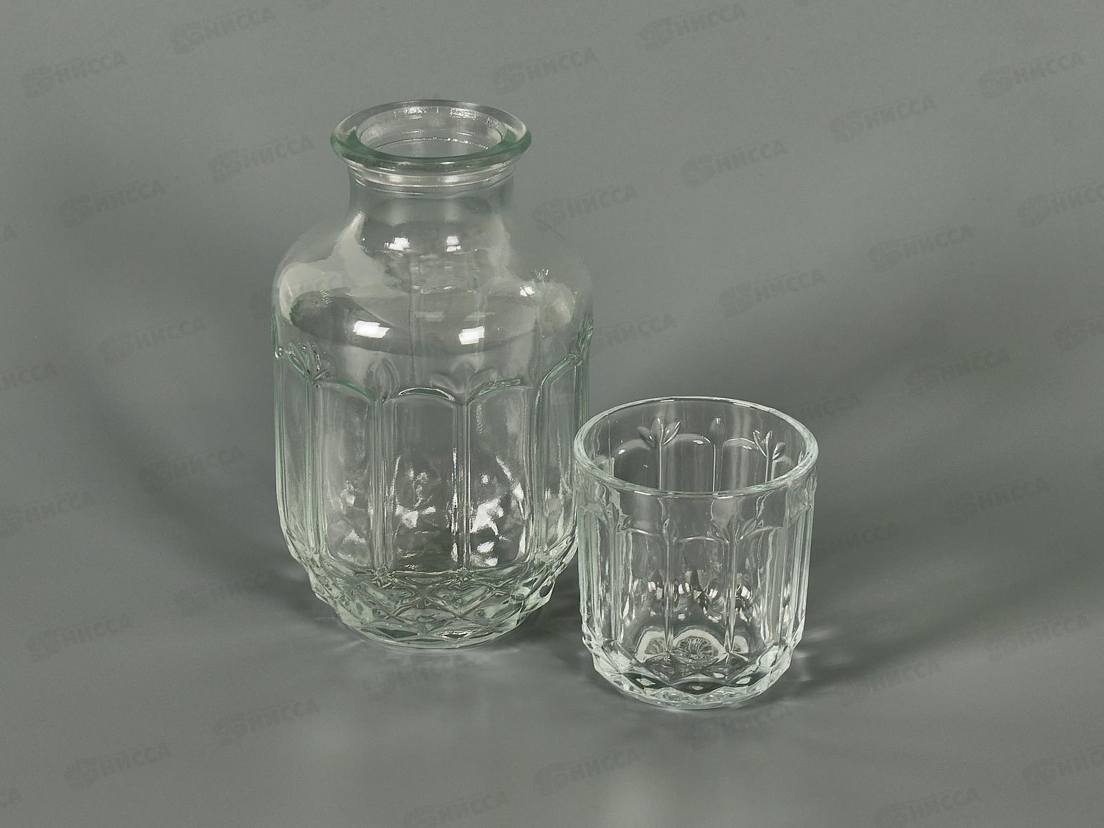 Графин со стаканом, набор 2пр. 550мл/160мл (стекло) 9940028  *36