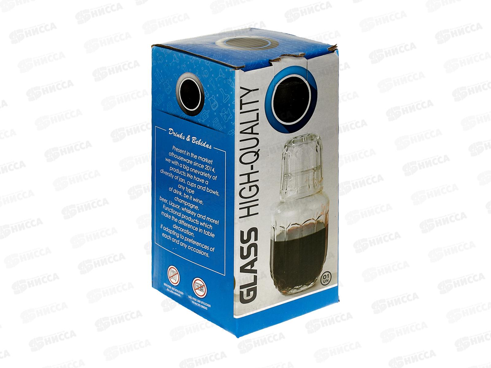 Графин со стаканом, набор 2пр. 550мл/160мл (стекло) 9940028  *36