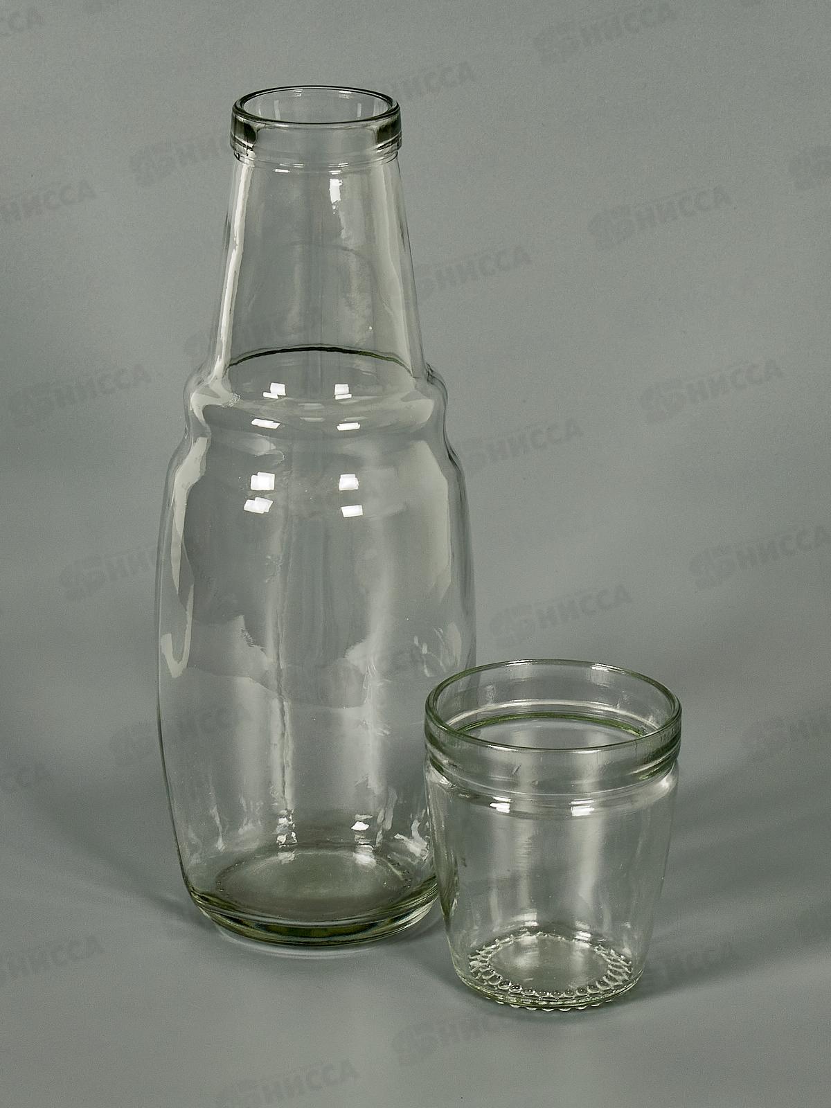 Графин со стаканом, набор 2пр. 1100мл/250мл (стекло) 9940031  *12