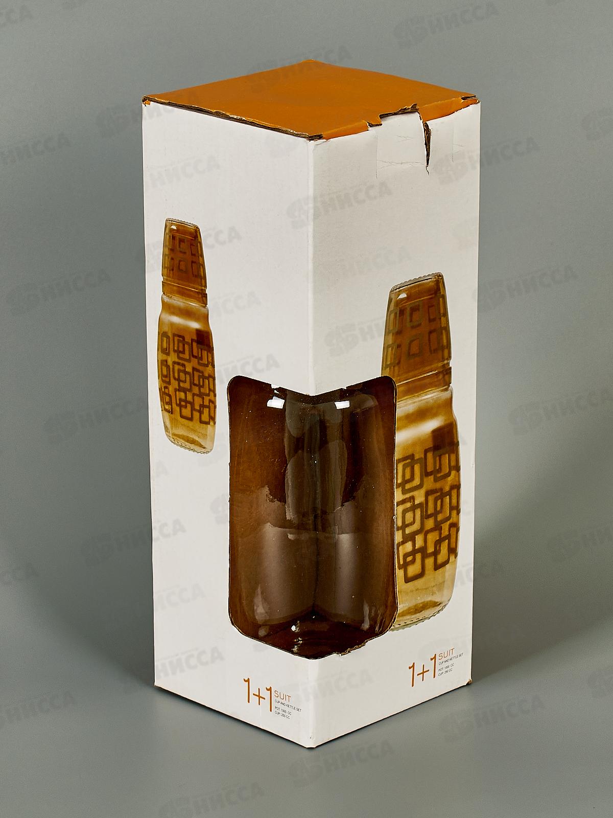 Графин со стаканом, набор 2пр. 1100мл/250мл (стекло) 9940031  *12