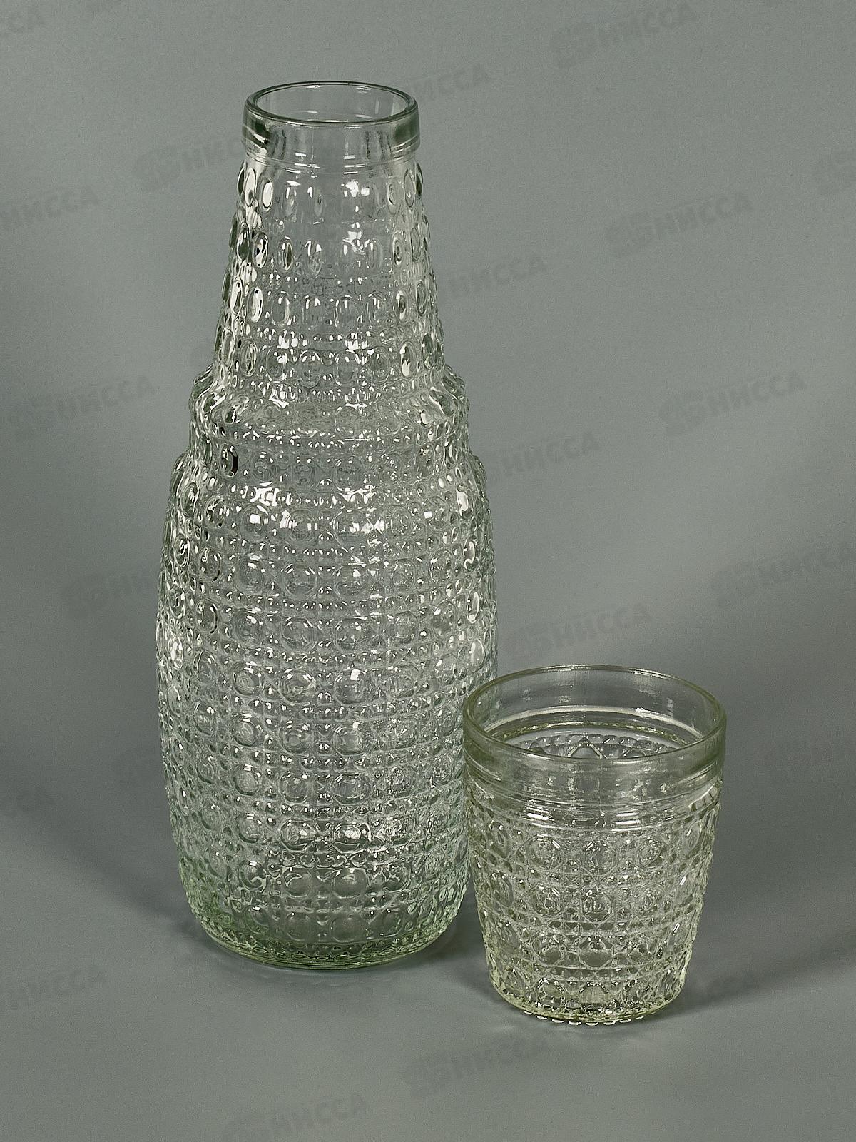 Графин со стаканом, набор 2пр. 1100мл/250мл (стекло) 9940032  *12