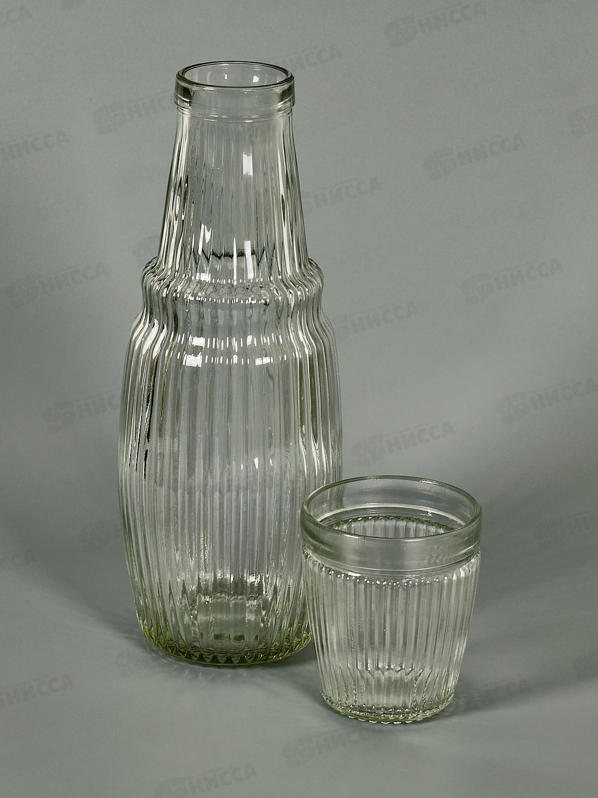 Графин со стаканом, набор 2пр. 1100мл/220мл (стекло) 9940033  *12