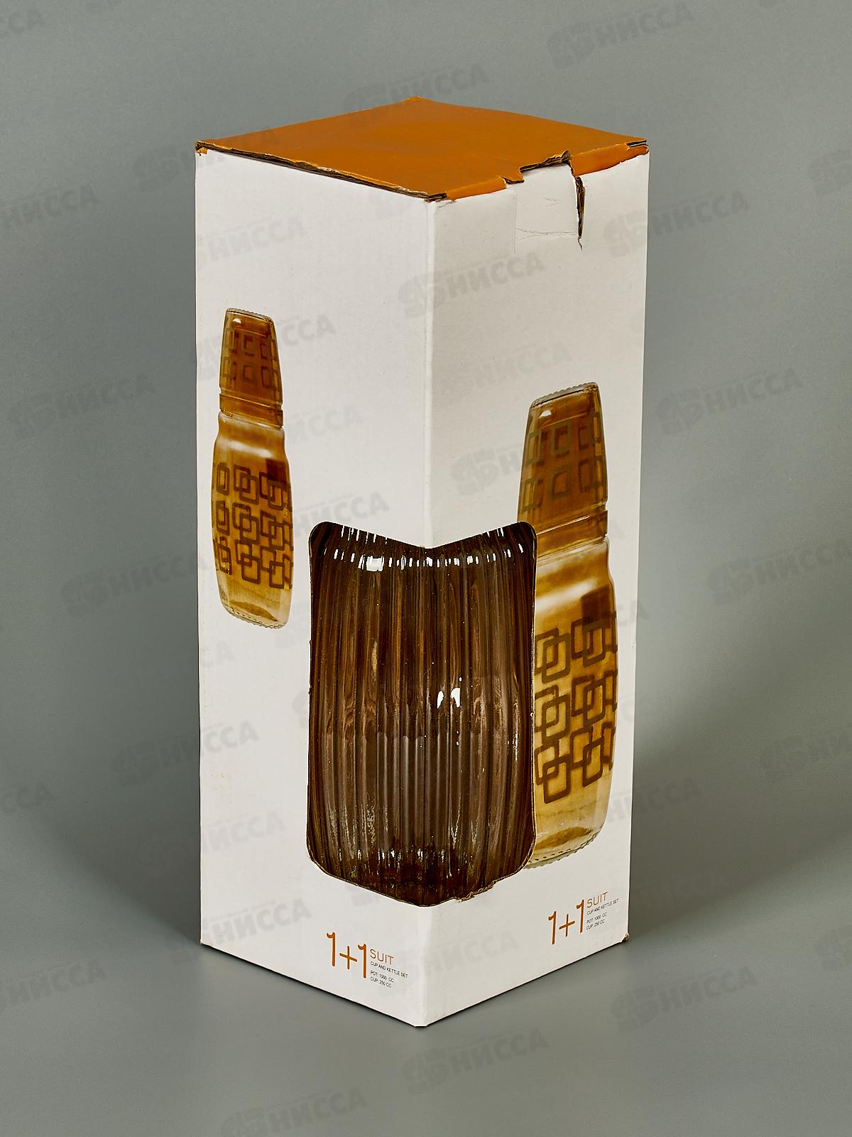 Графин со стаканом, набор 2пр. 1100мл/220мл (стекло) 9940033  *12