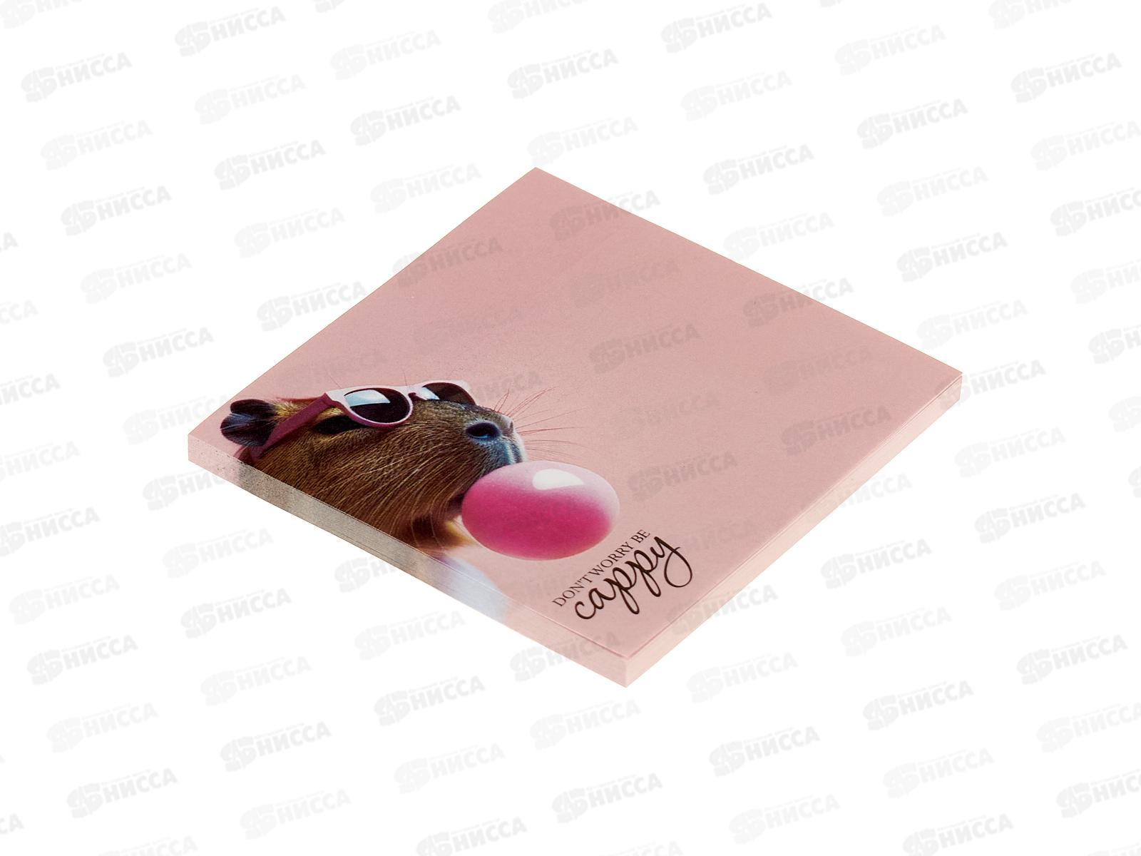 Блок липкий EK  75*75 CapyBarbara, 50 ассорти 63180 *12