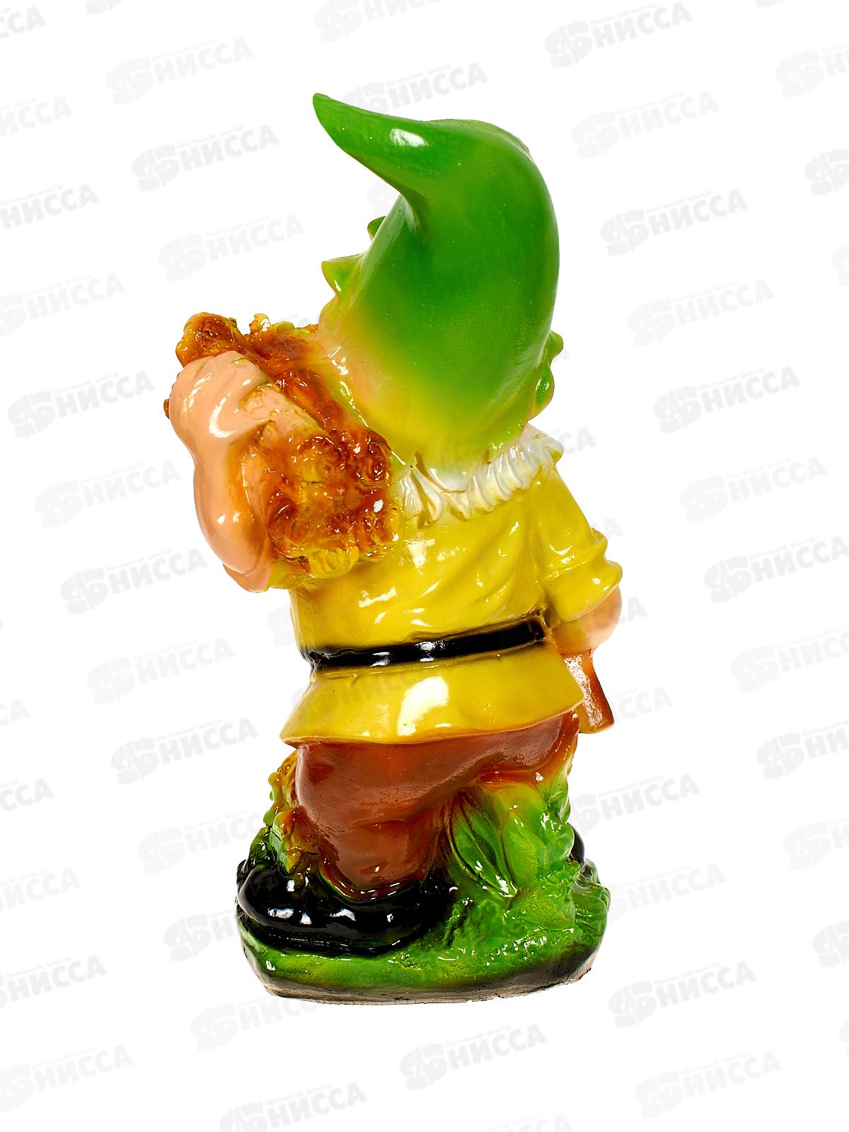 Фигура садовая из гипса &quotГном дровосек&quot (380*180мм) арт.136