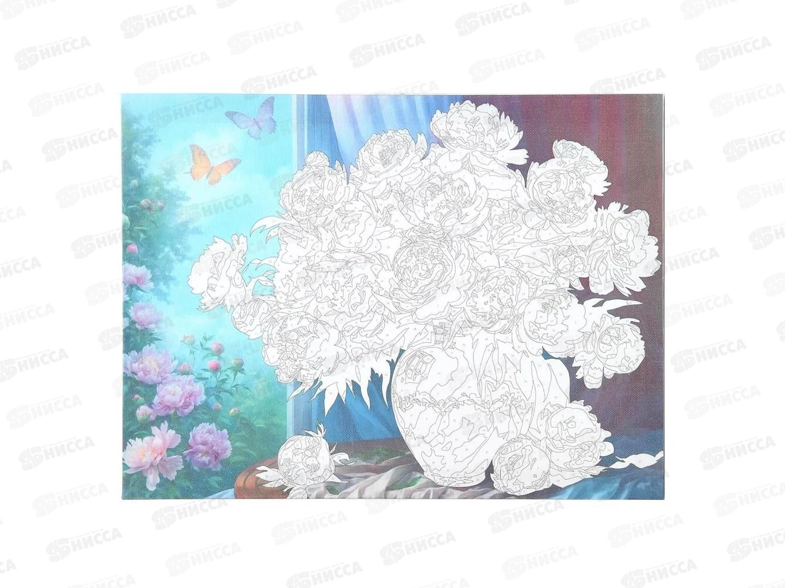 Холст на подрамнике 30*40см Букет на окне, CANV30X40-PART-122104