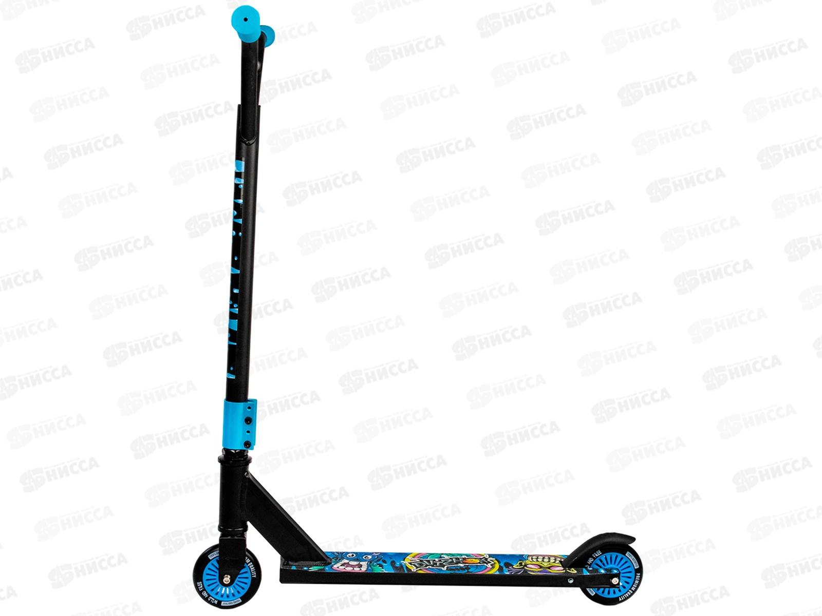 Самокат трюковой Dvizhok 2-х колесный синий GT-300В АВЕС-9 колеса 100мм 100кг SZ220822004-3