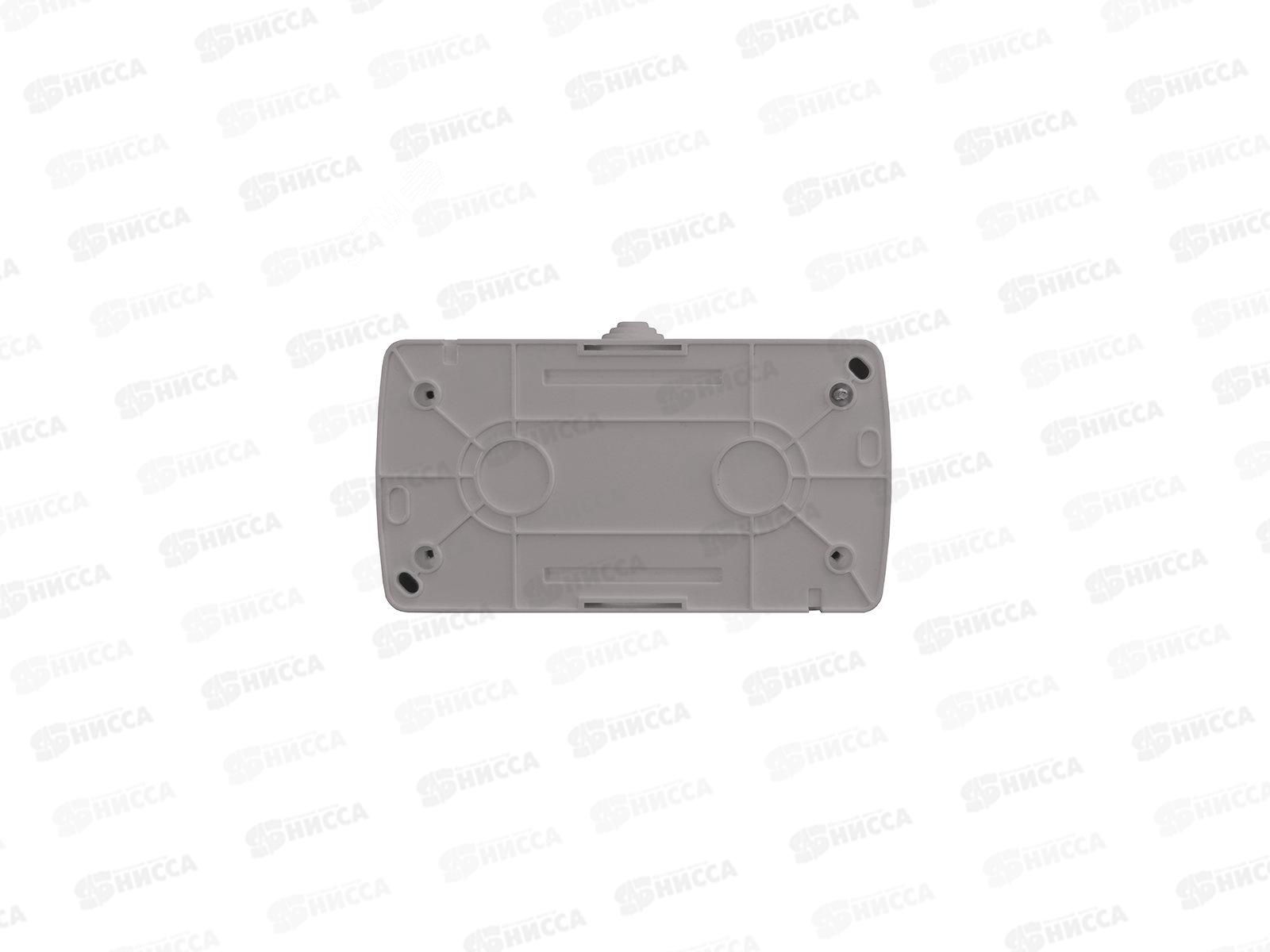 Розетка КЛИО 2-местная открытой установки, с заземлением, 16А, 220В серая К2231-Gr*10