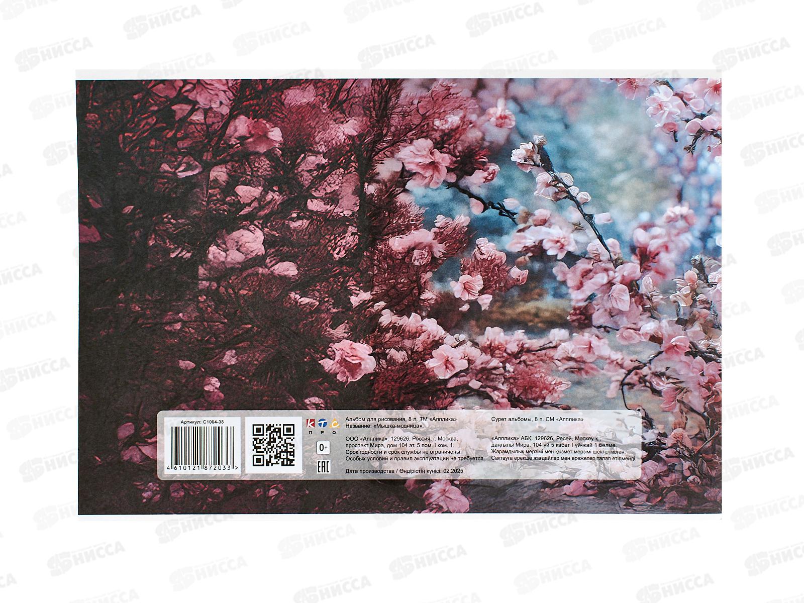 Альбом д/рис.8л Апплика, Мышка-модница, офс С1004-38 *30