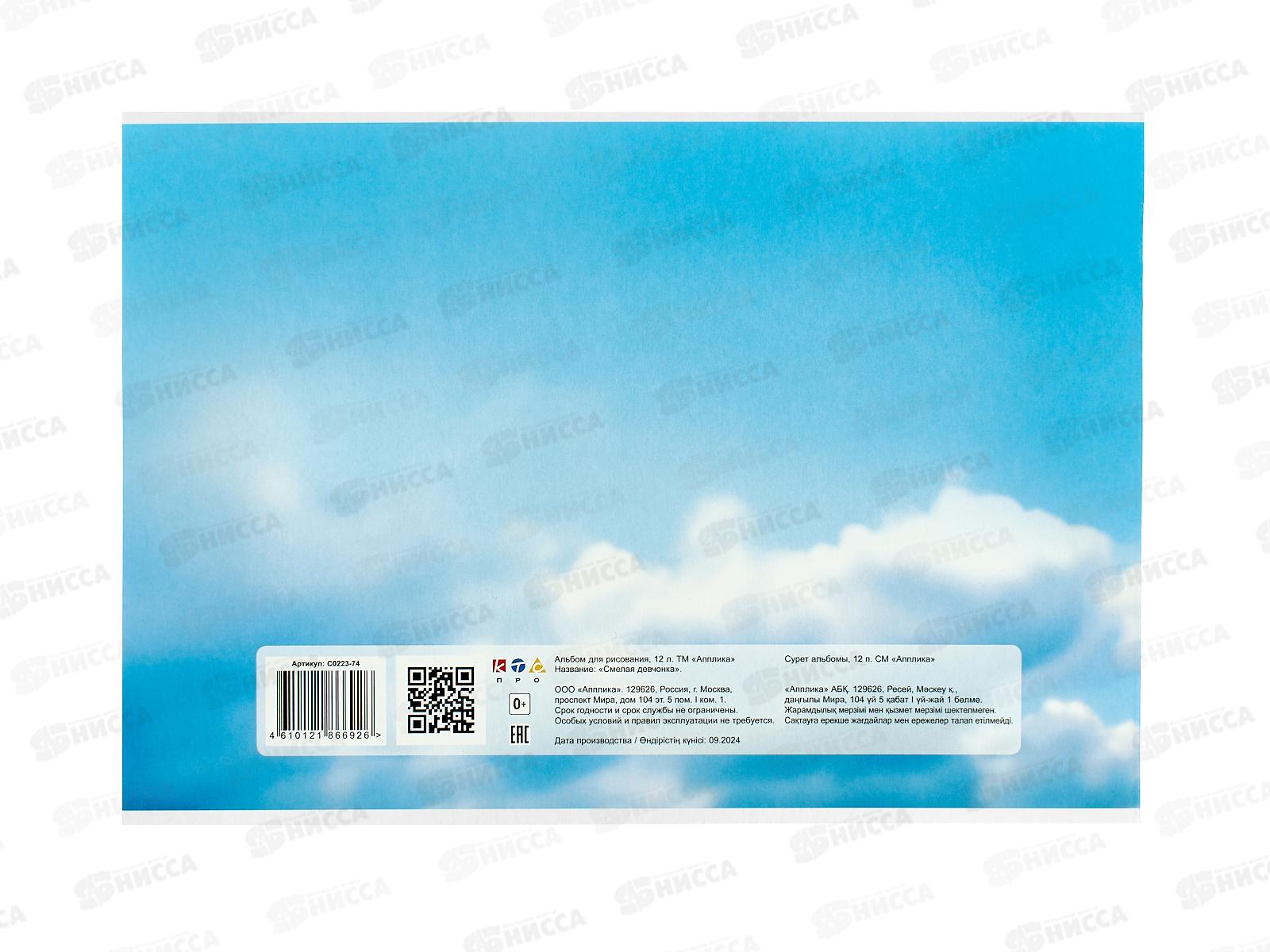 Альбом д/рис.12л Апплика,Смелая девчонка С0223-74 *20