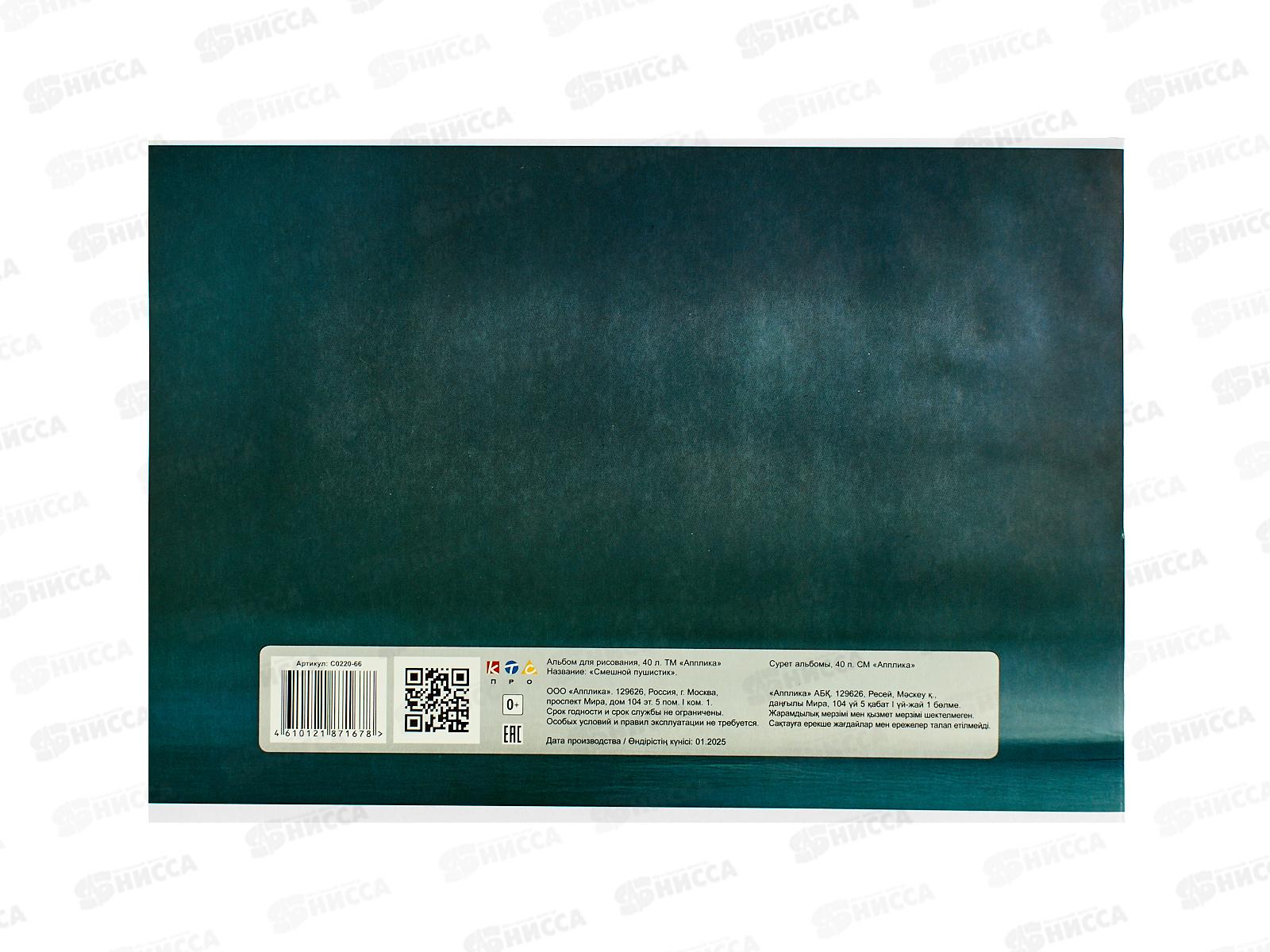 Альбом д/рис.40л Апплика, Смешной пушистик,0220-66  *30