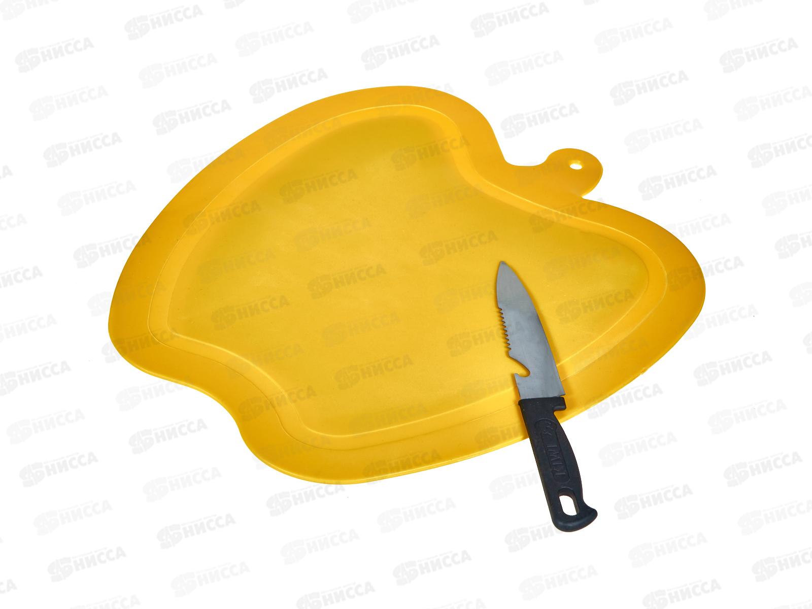 Набор 5357 Доска 30*27см + нож Желтый